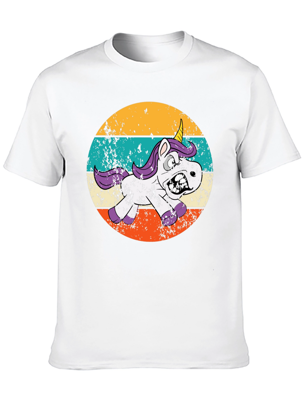 Zombie Unicorn Retro T-Shirt