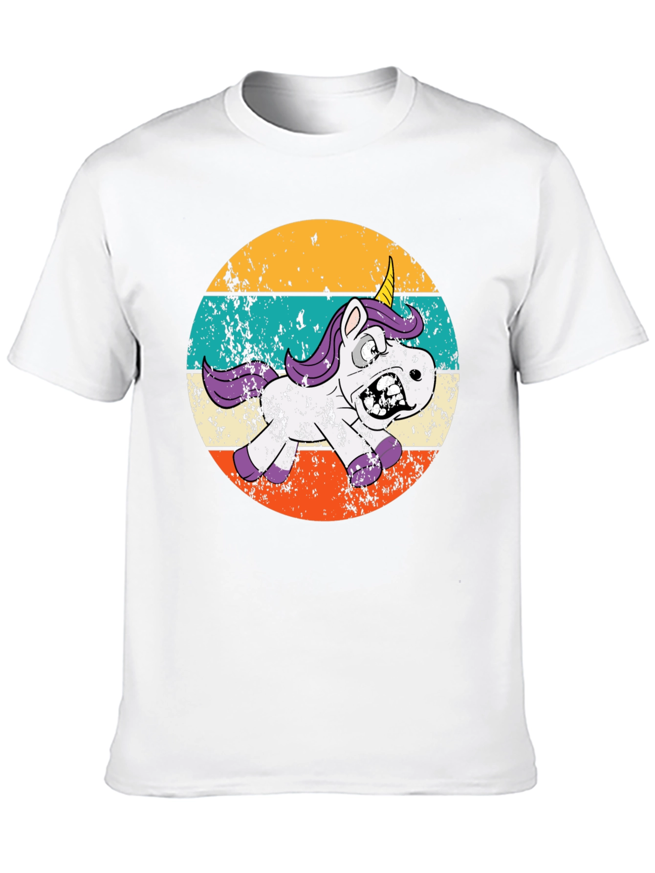 Zombie Unicorn Retro T-Shirt
