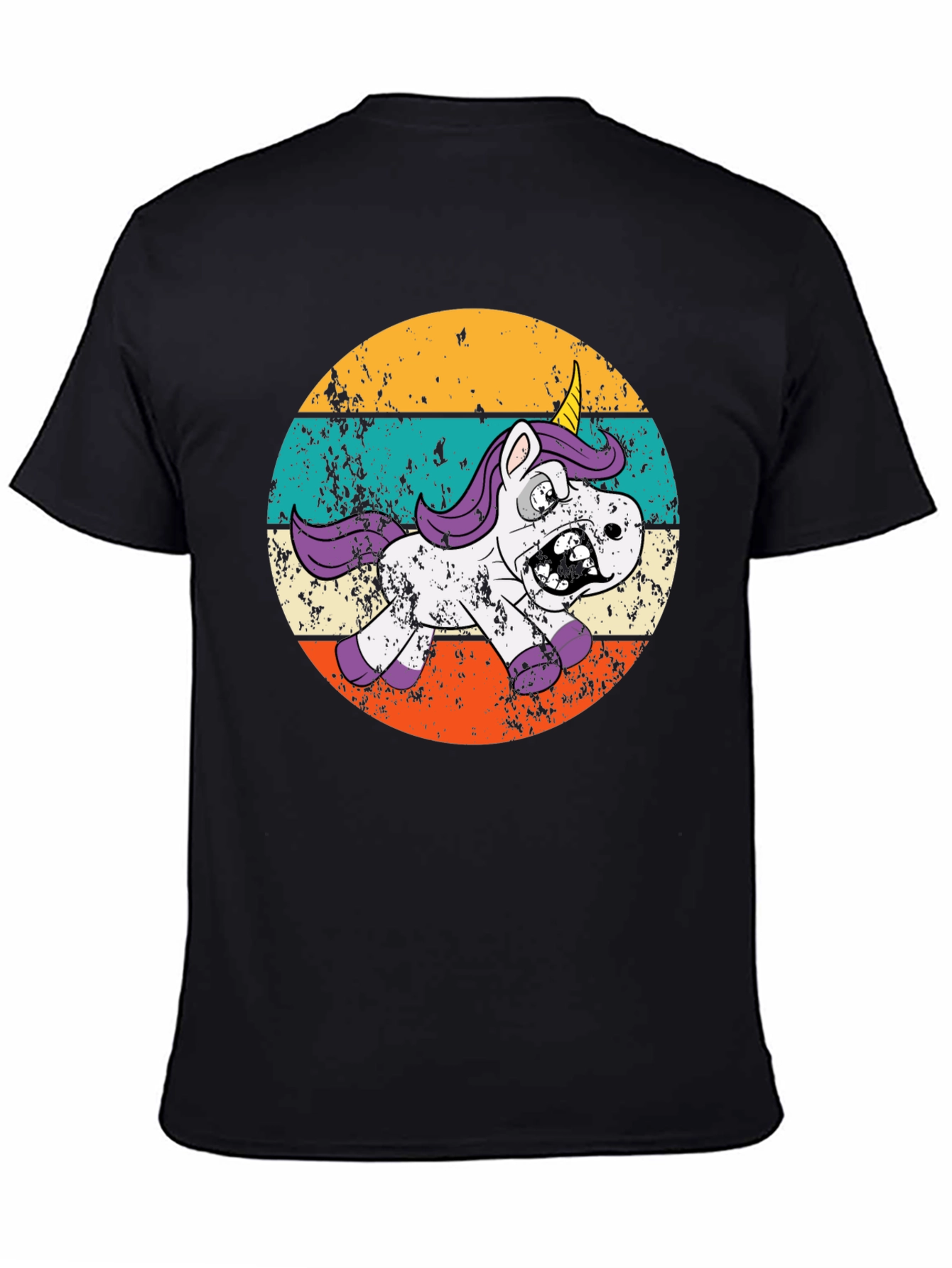 Zombie Unicorn Retro T-Shirt