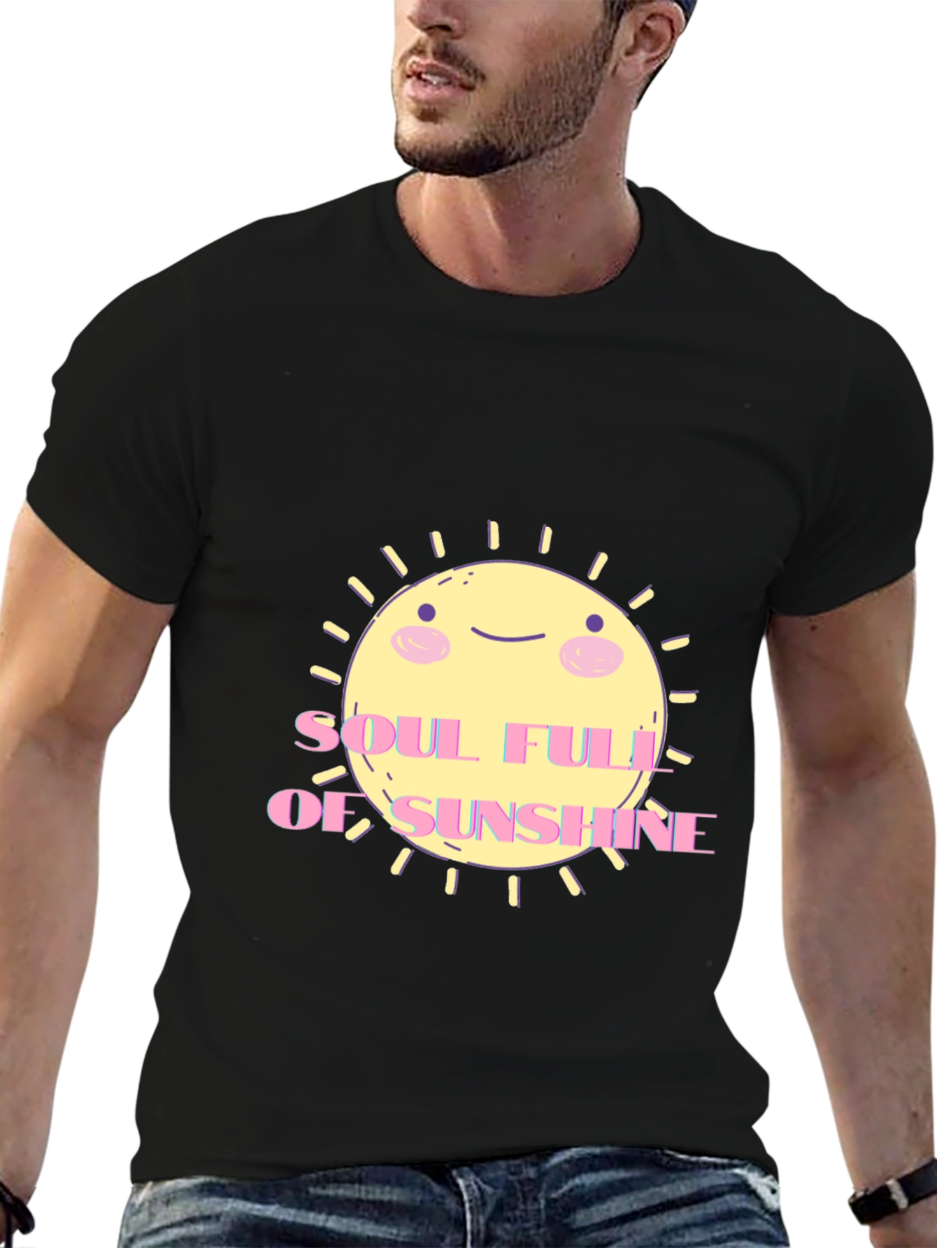 Soulful Sunshine Graphic Tee - Black