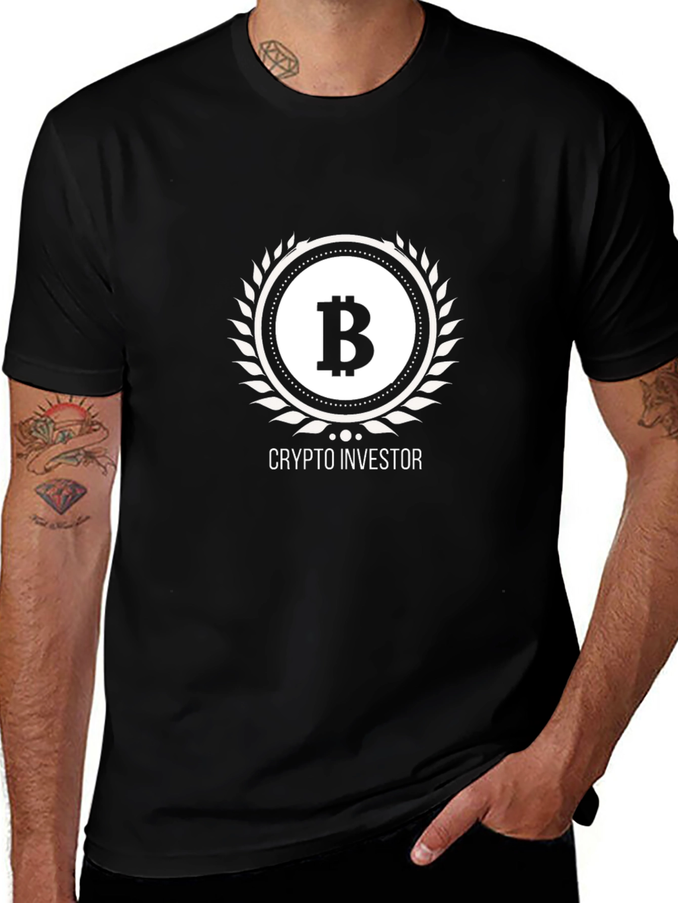Crypto Investor Bitcoin Graphic Tee - Black