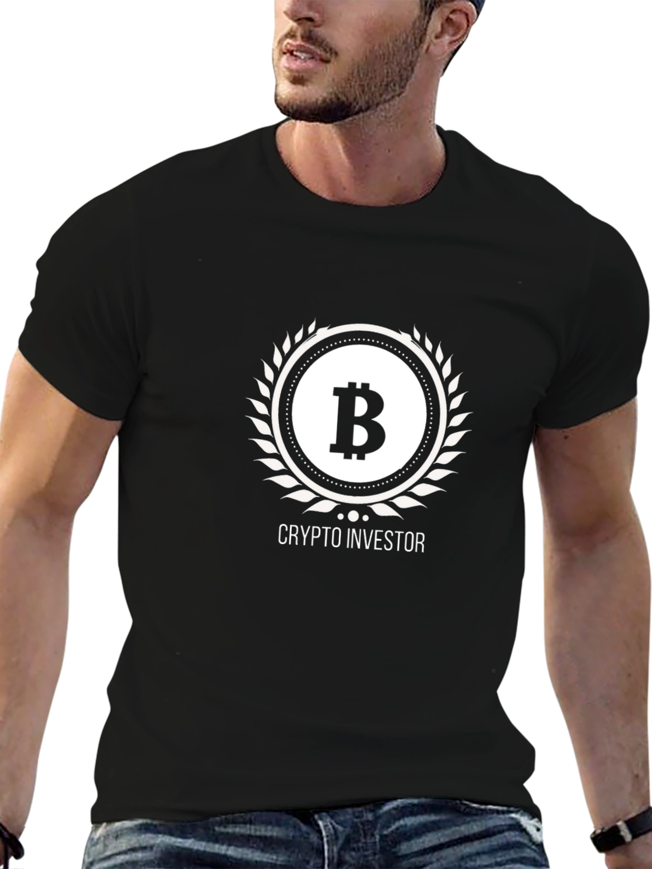 Crypto Investor Bitcoin Graphic Tee - Black