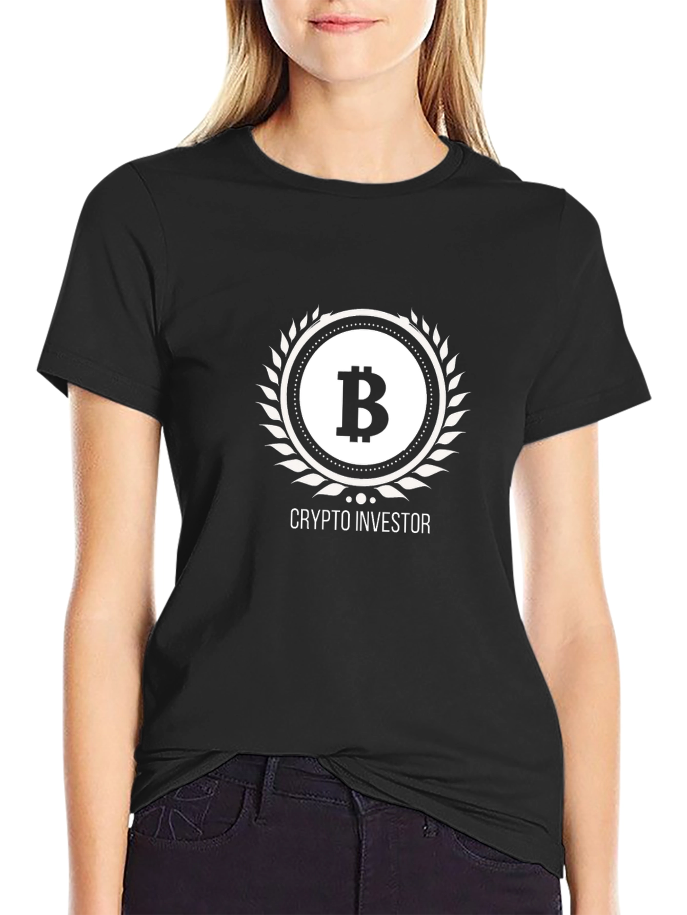 Crypto Investor Bitcoin Graphic Tee - Black