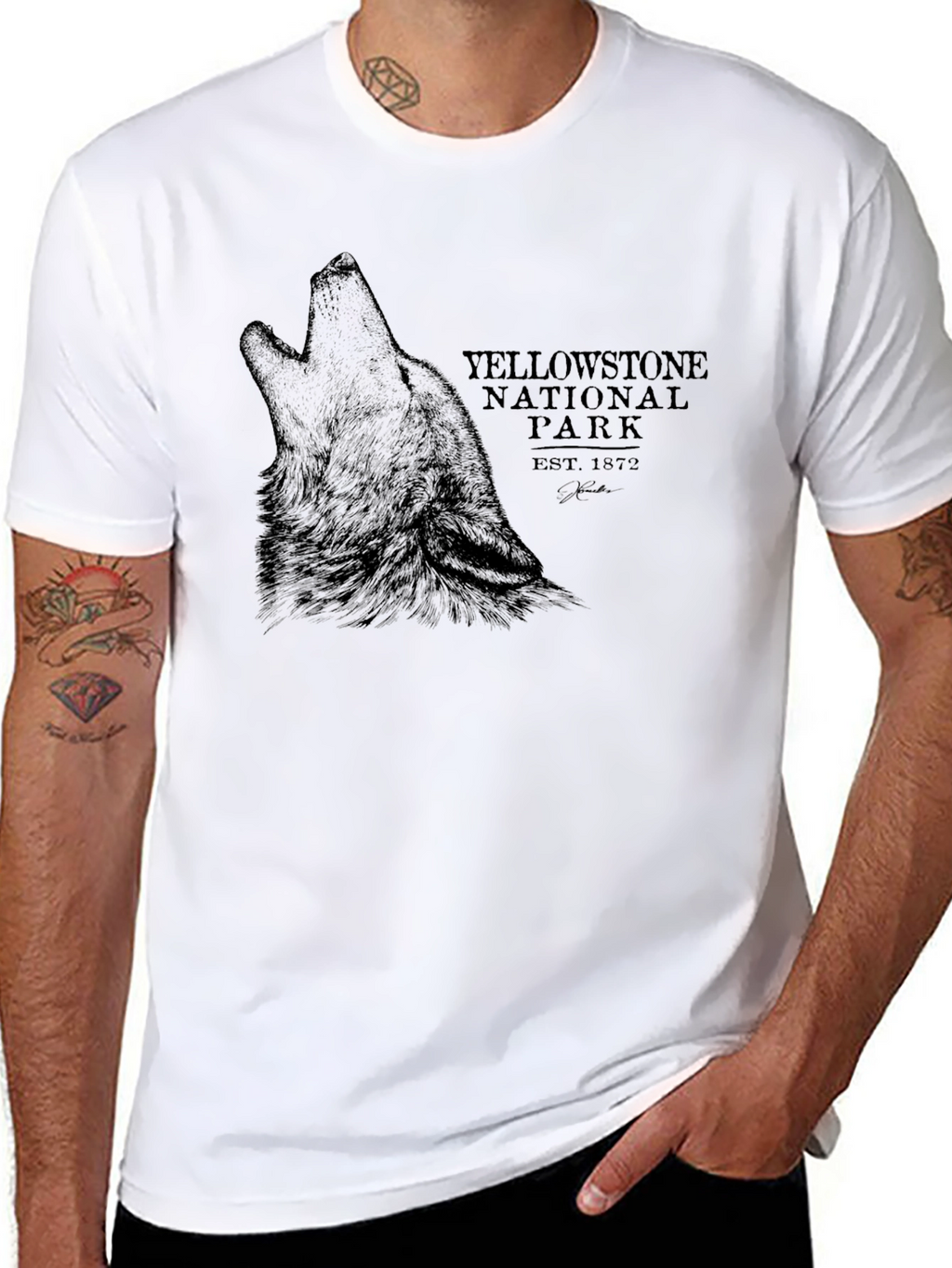 Yellowstone National Park Wolf T-Shirt