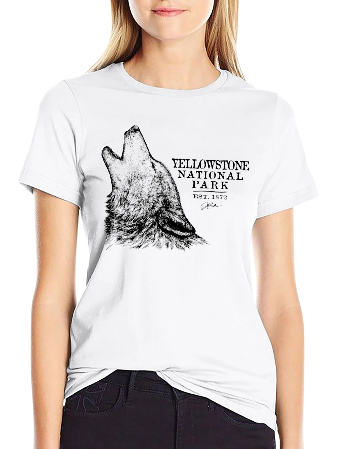 Yellowstone National Park Wolf T-Shirt