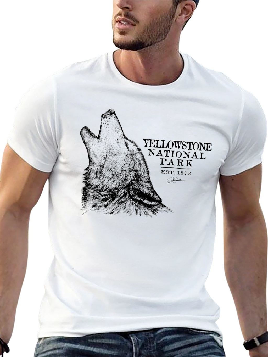Yellowstone National Park Wolf T-Shirt