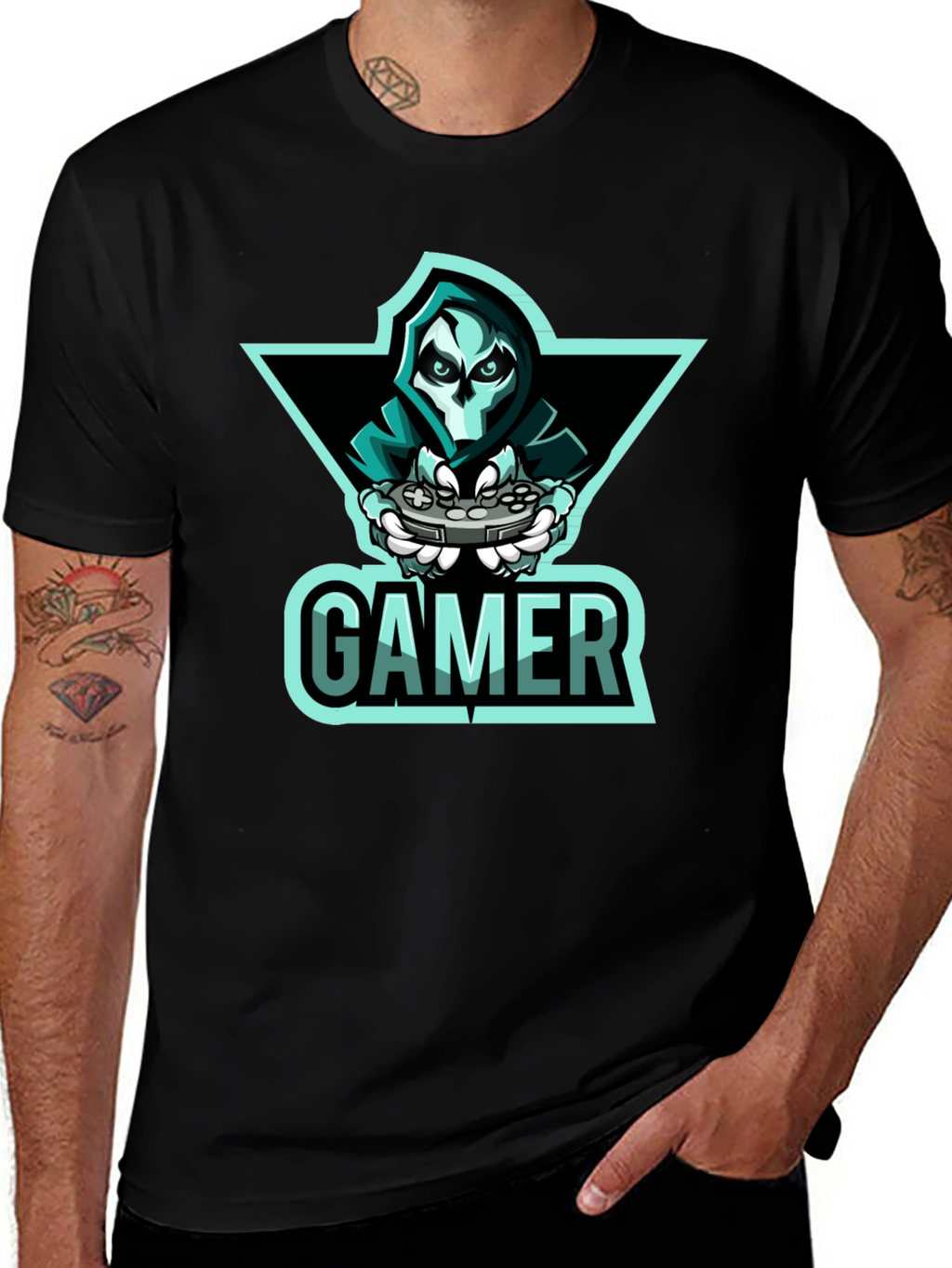 Gamer Reaper Graphic T-Shirt - Cool Gaming Apparel
