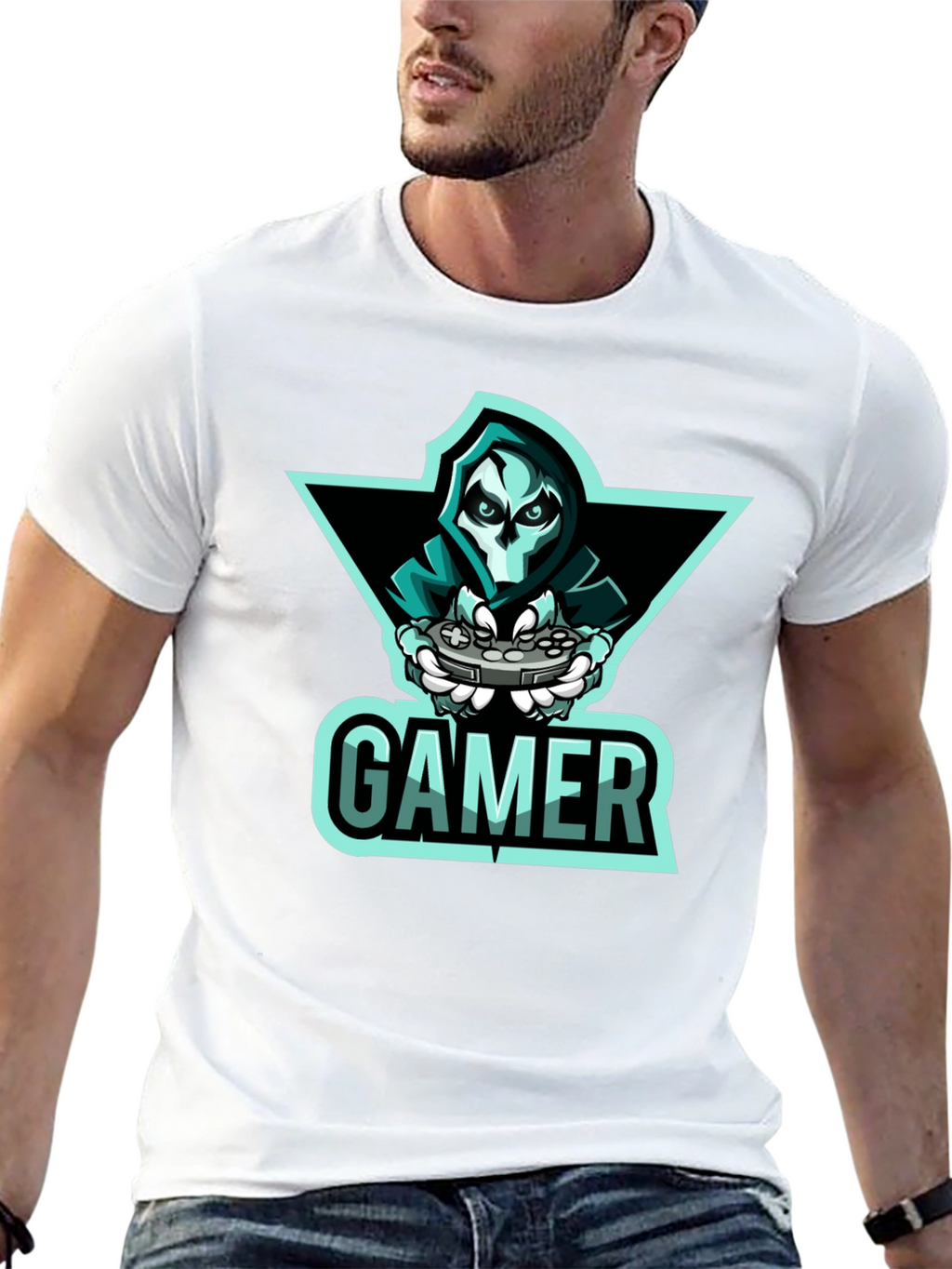 Gamer Reaper Graphic T-Shirt - Cool Gaming Apparel