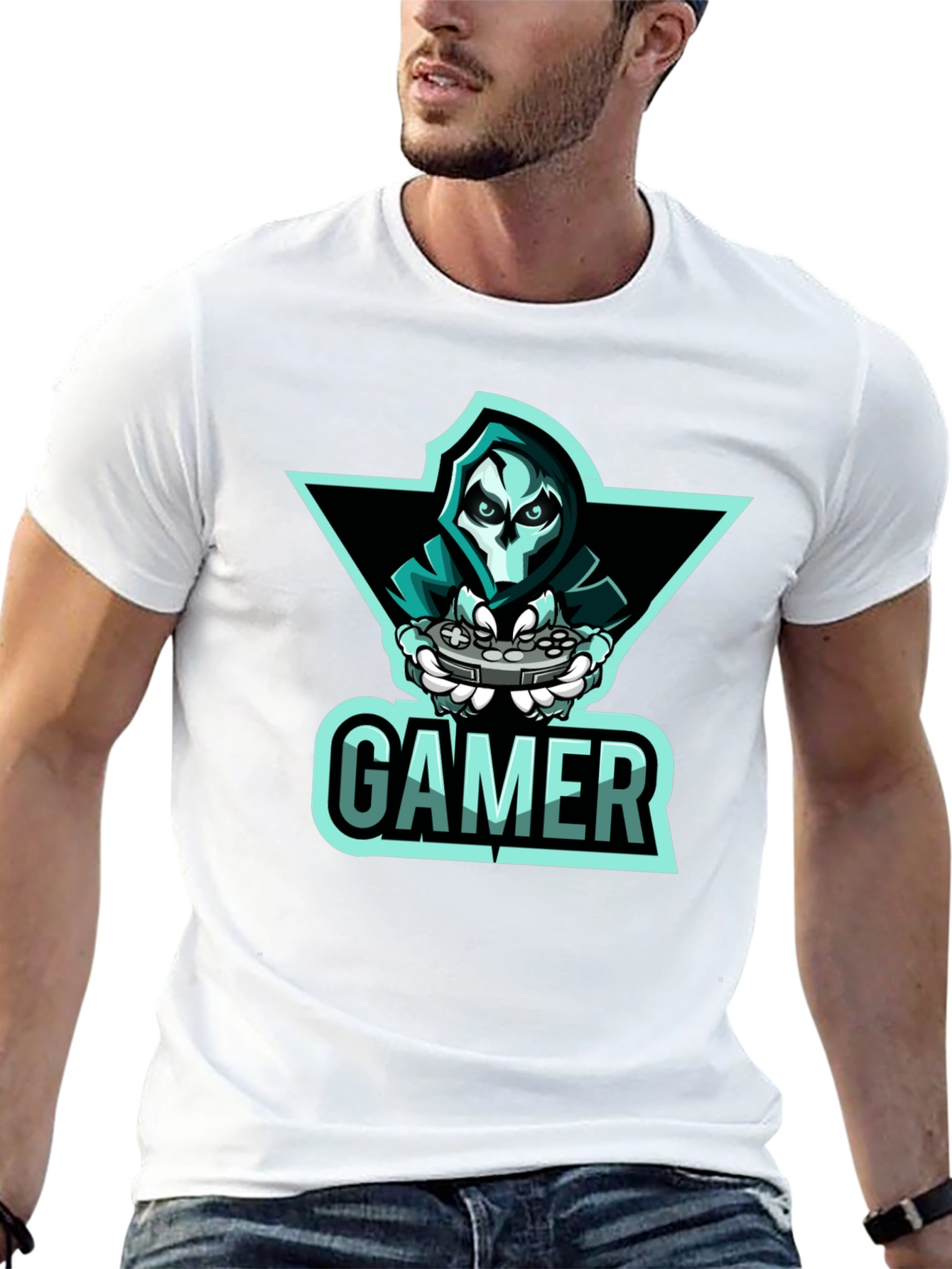 Gamer Reaper Graphic T-Shirt - Cool Gaming Apparel