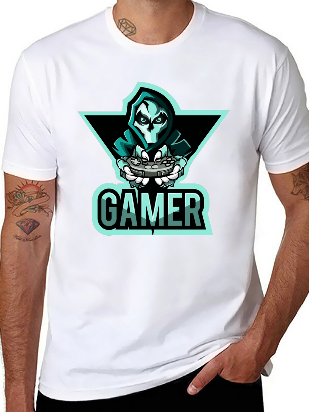 Gamer Reaper Graphic T-Shirt - Cool Gaming Apparel