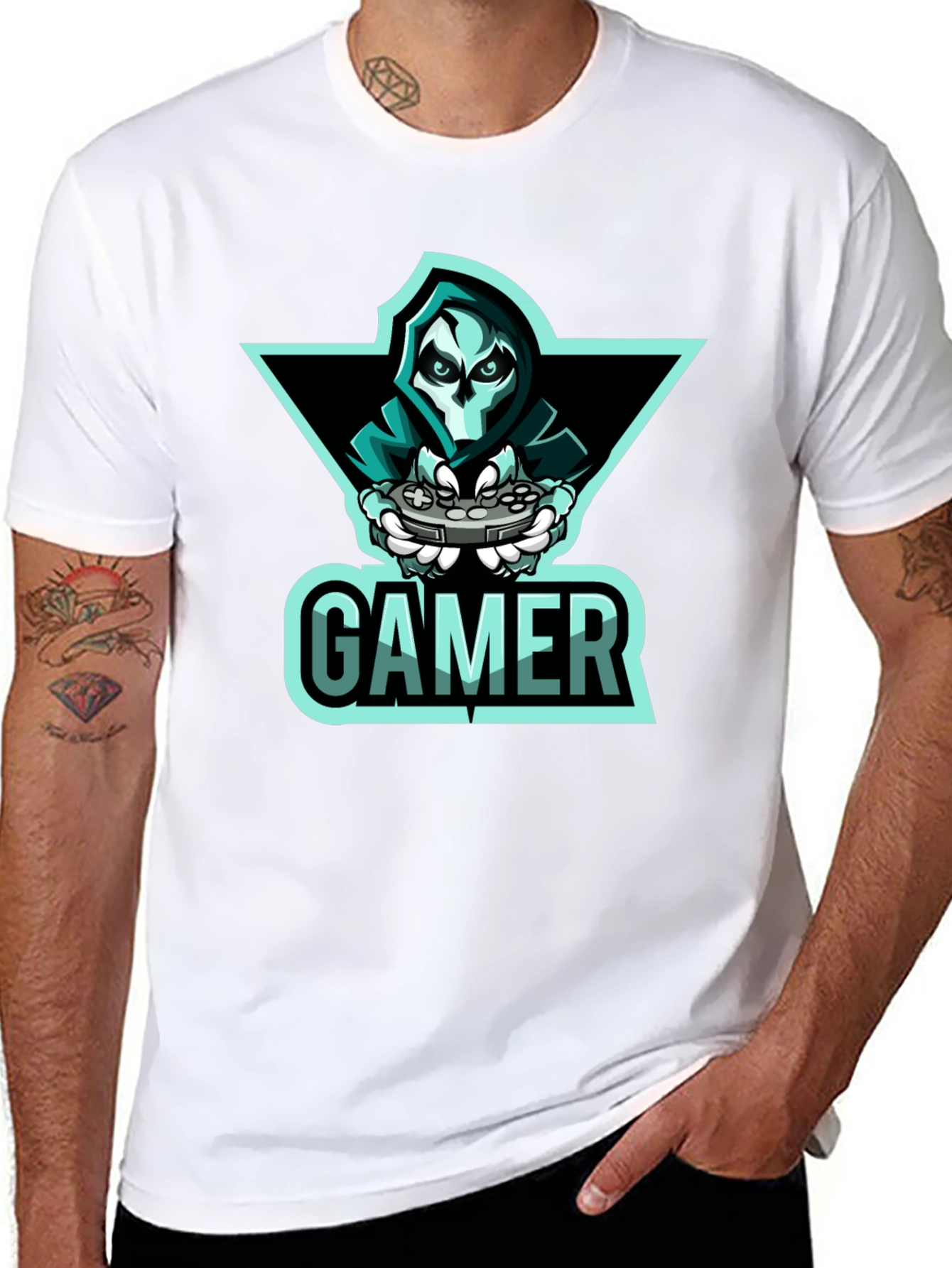 Gamer Reaper Graphic T-Shirt - Cool Gaming Apparel