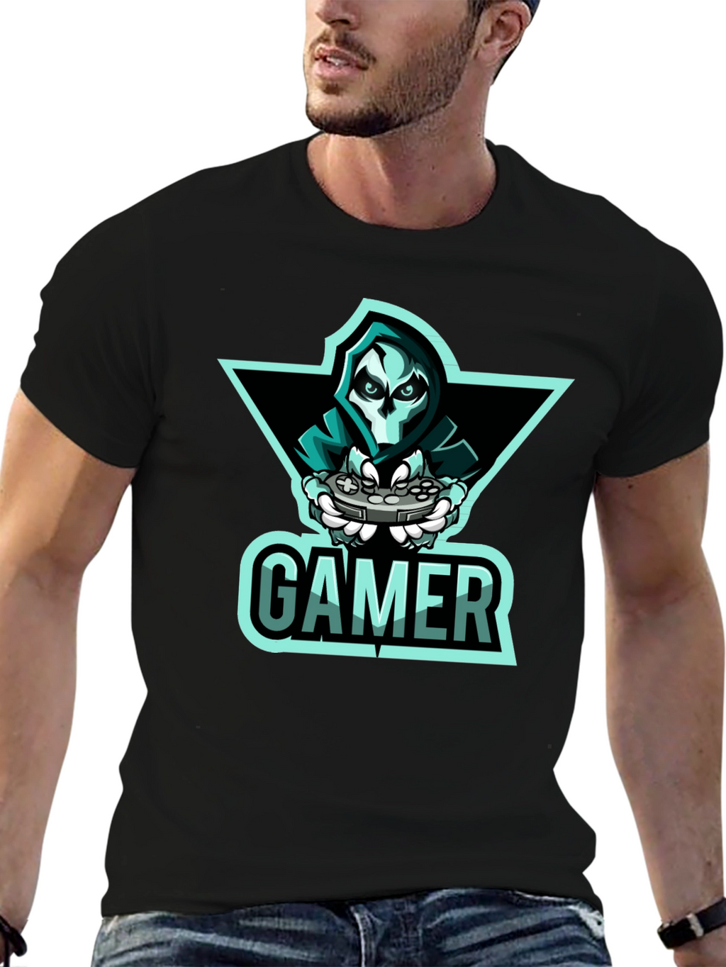 Gamer Reaper Graphic T-Shirt - Cool Gaming Apparel