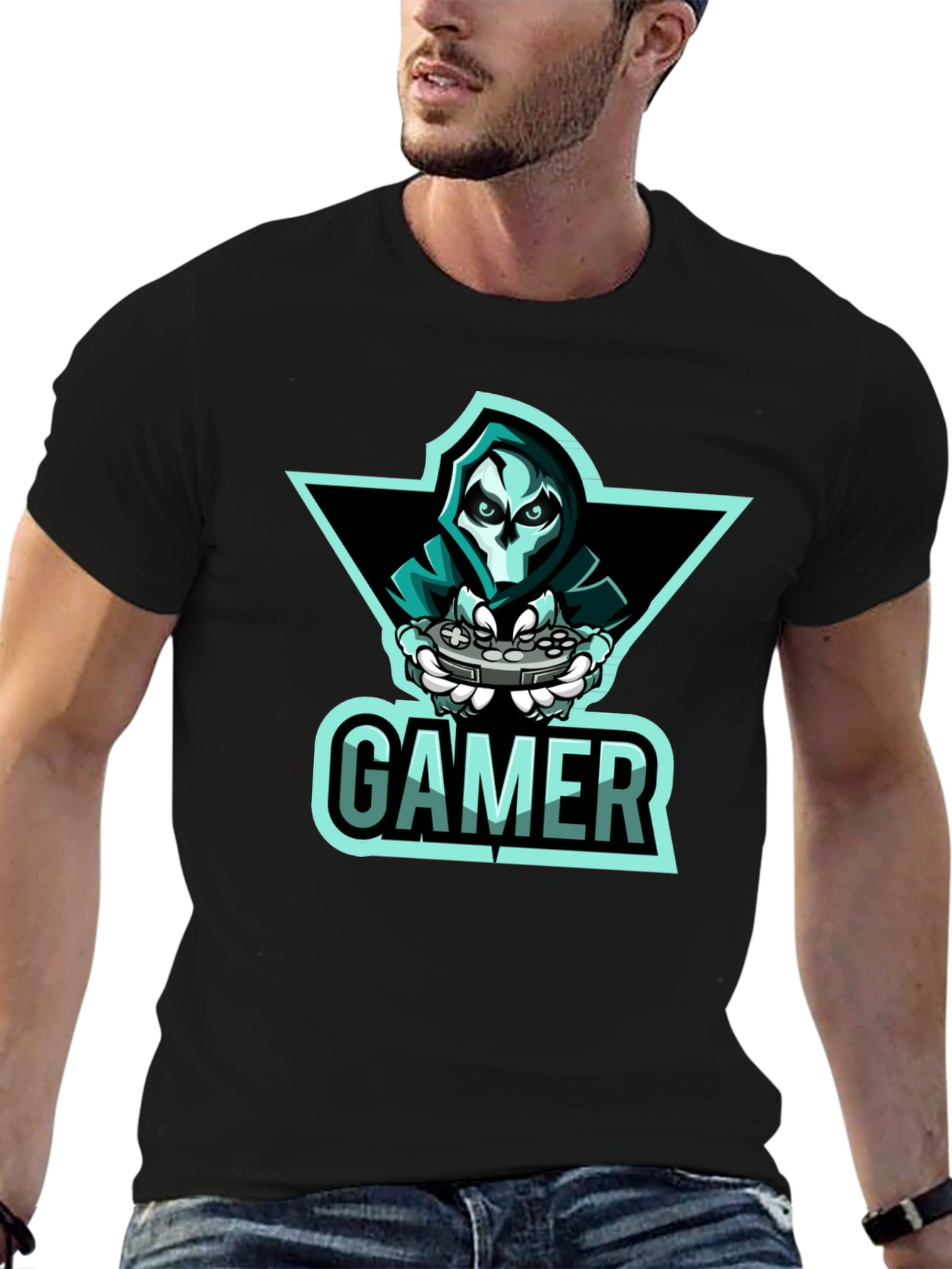 Gamer Reaper Graphic T-Shirt - Cool Gaming Apparel