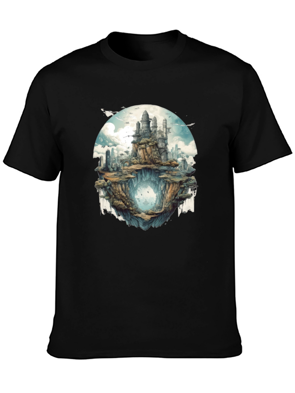 Fantasy Island Graphic Tee - Black Cotton Blend