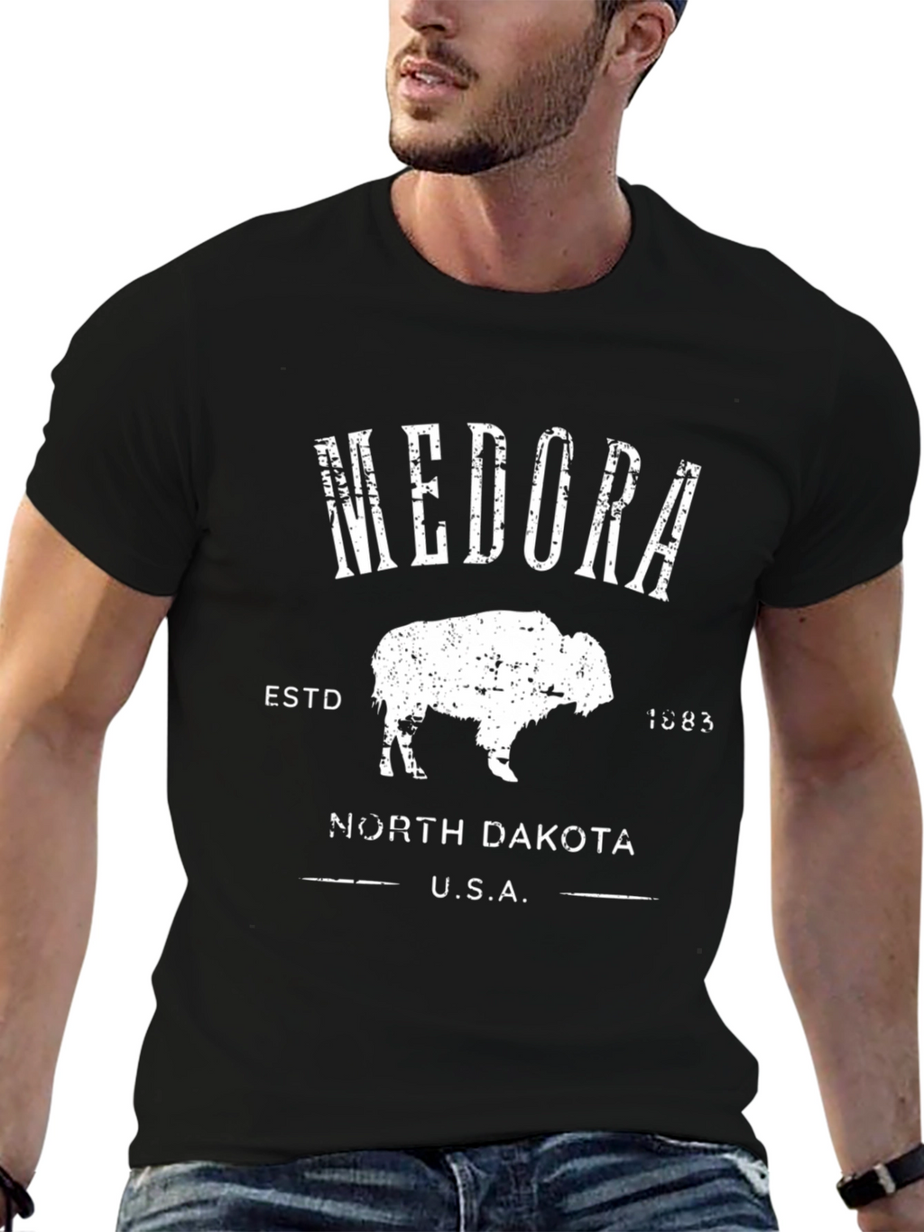 Medora North Dakota Bison Graphic Tee