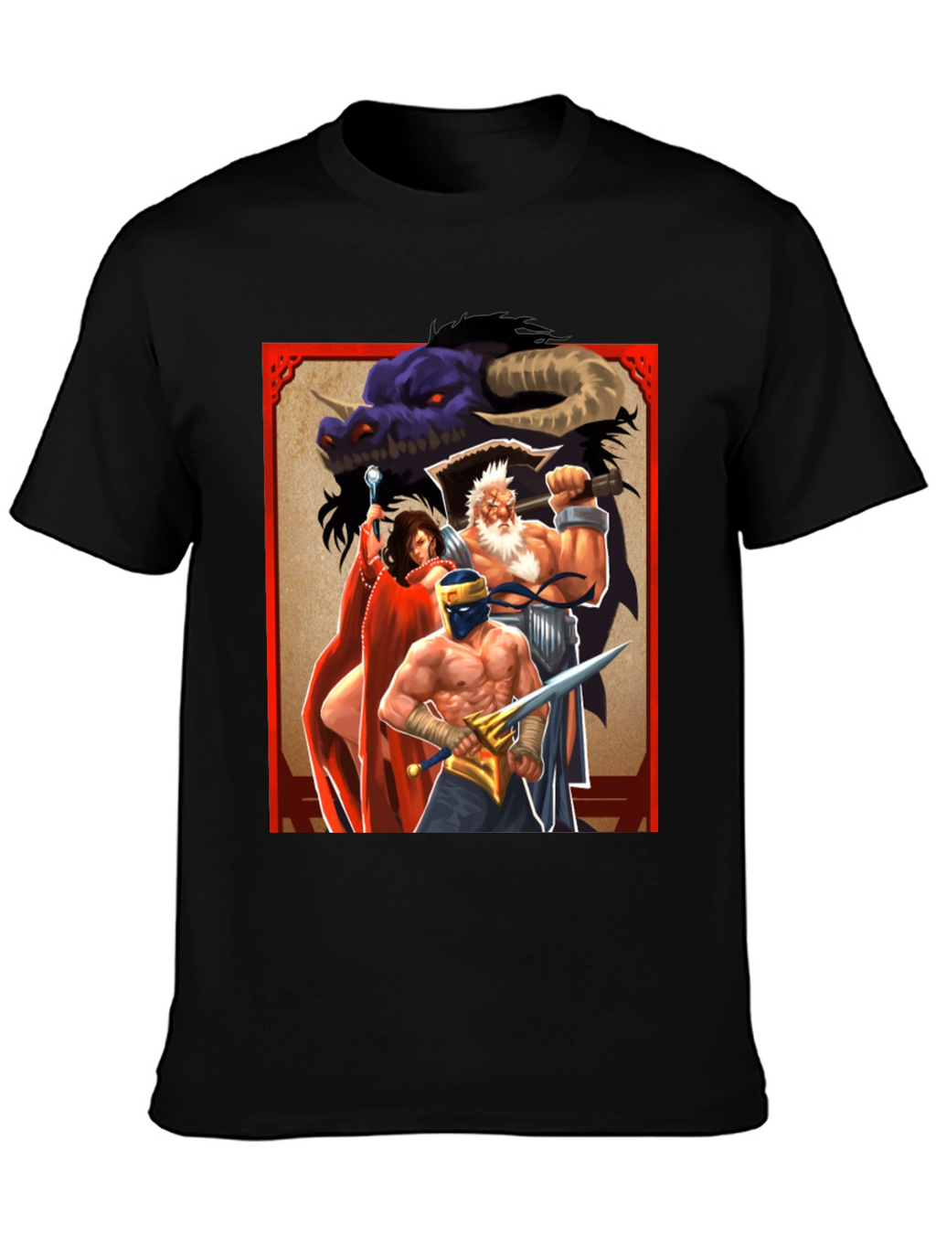 Fantasy Art Graphic Tee - Black Unisex T-Shirt