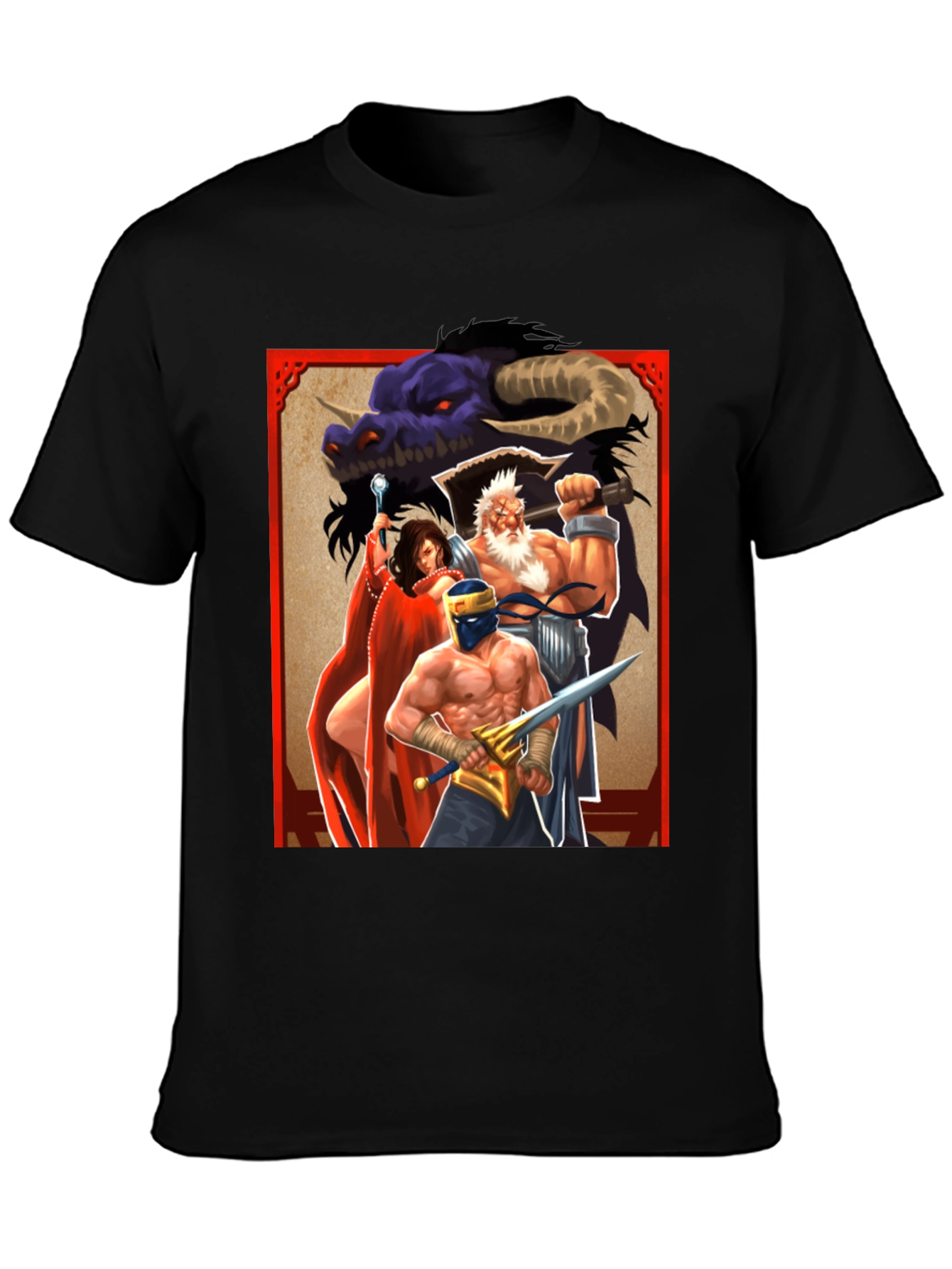 Fantasy Art Graphic Tee - Black Unisex T-Shirt