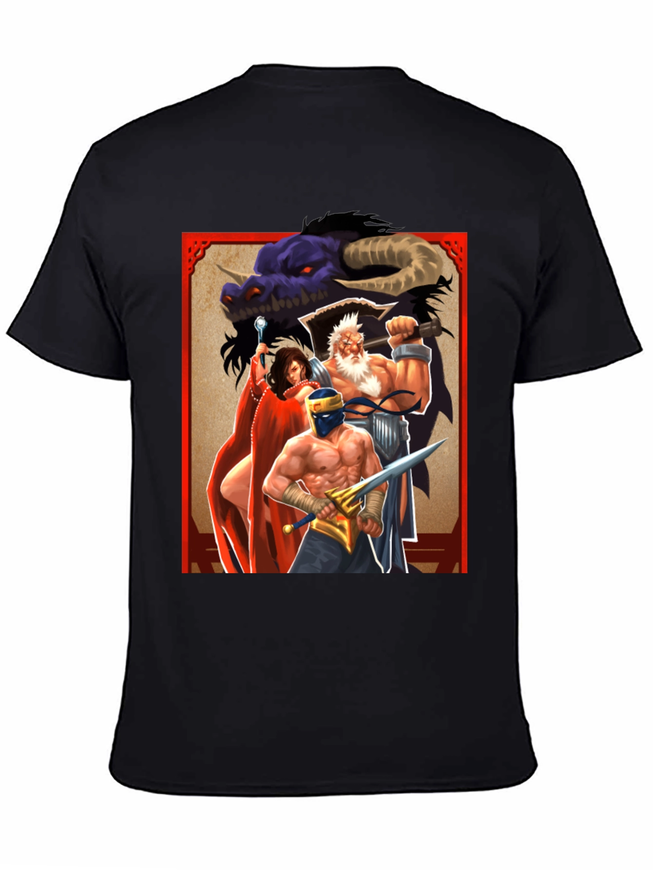 Fantasy Art Graphic Tee - Black Unisex T-Shirt