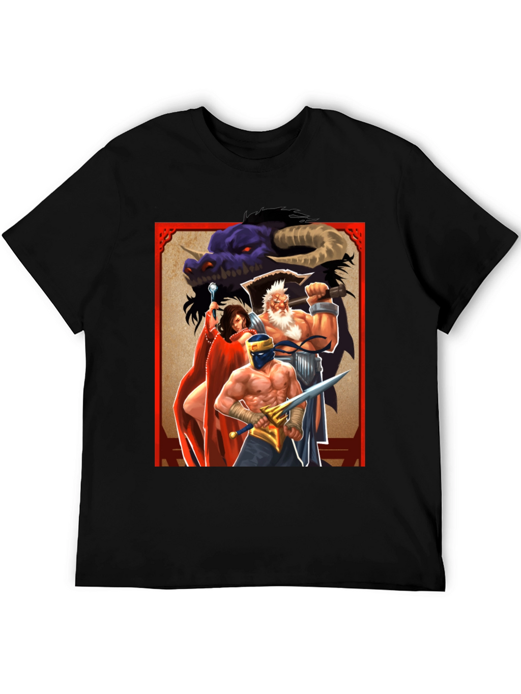 Fantasy Art Graphic Tee - Black Unisex T-Shirt