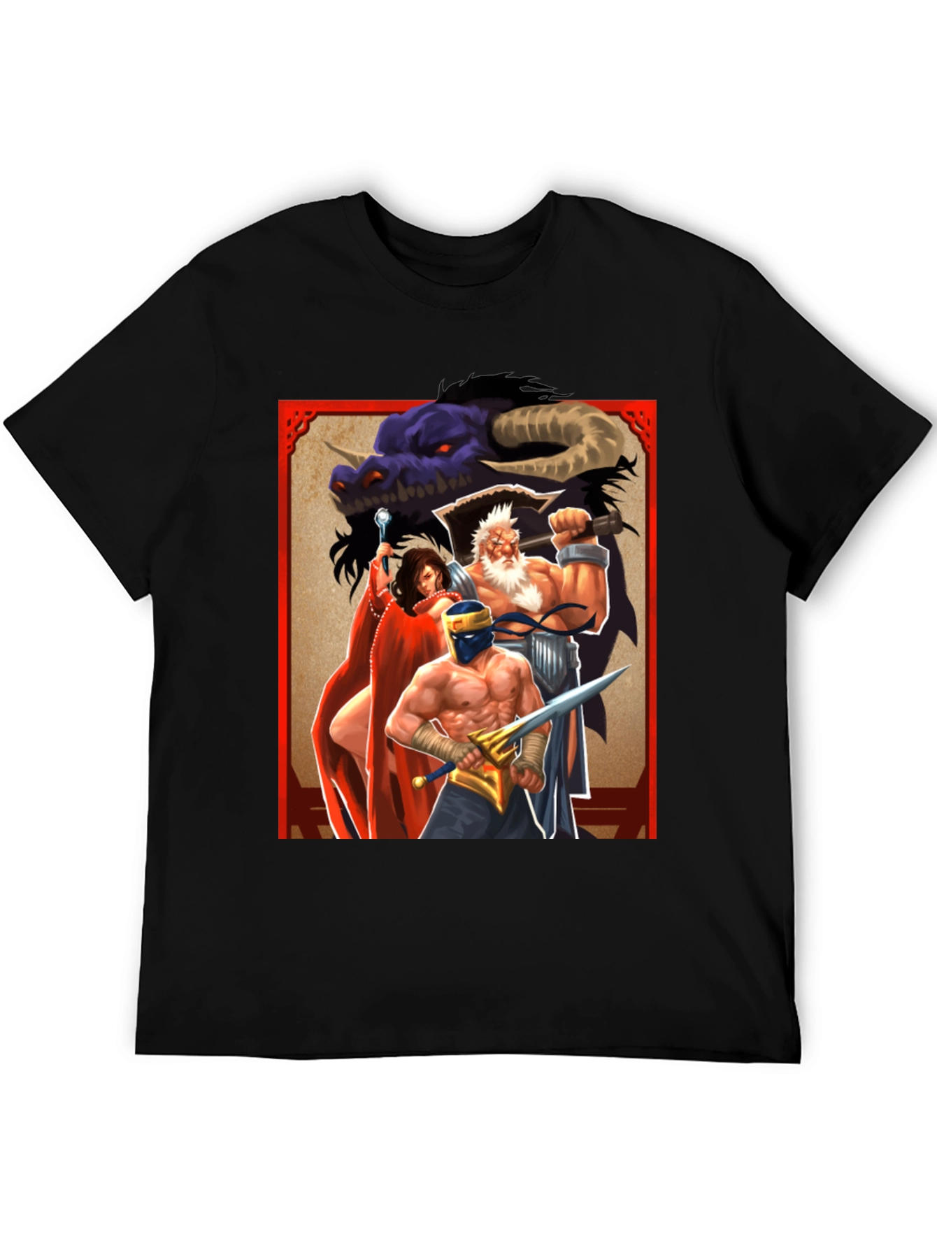 Fantasy Art Graphic Tee - Black Unisex T-Shirt