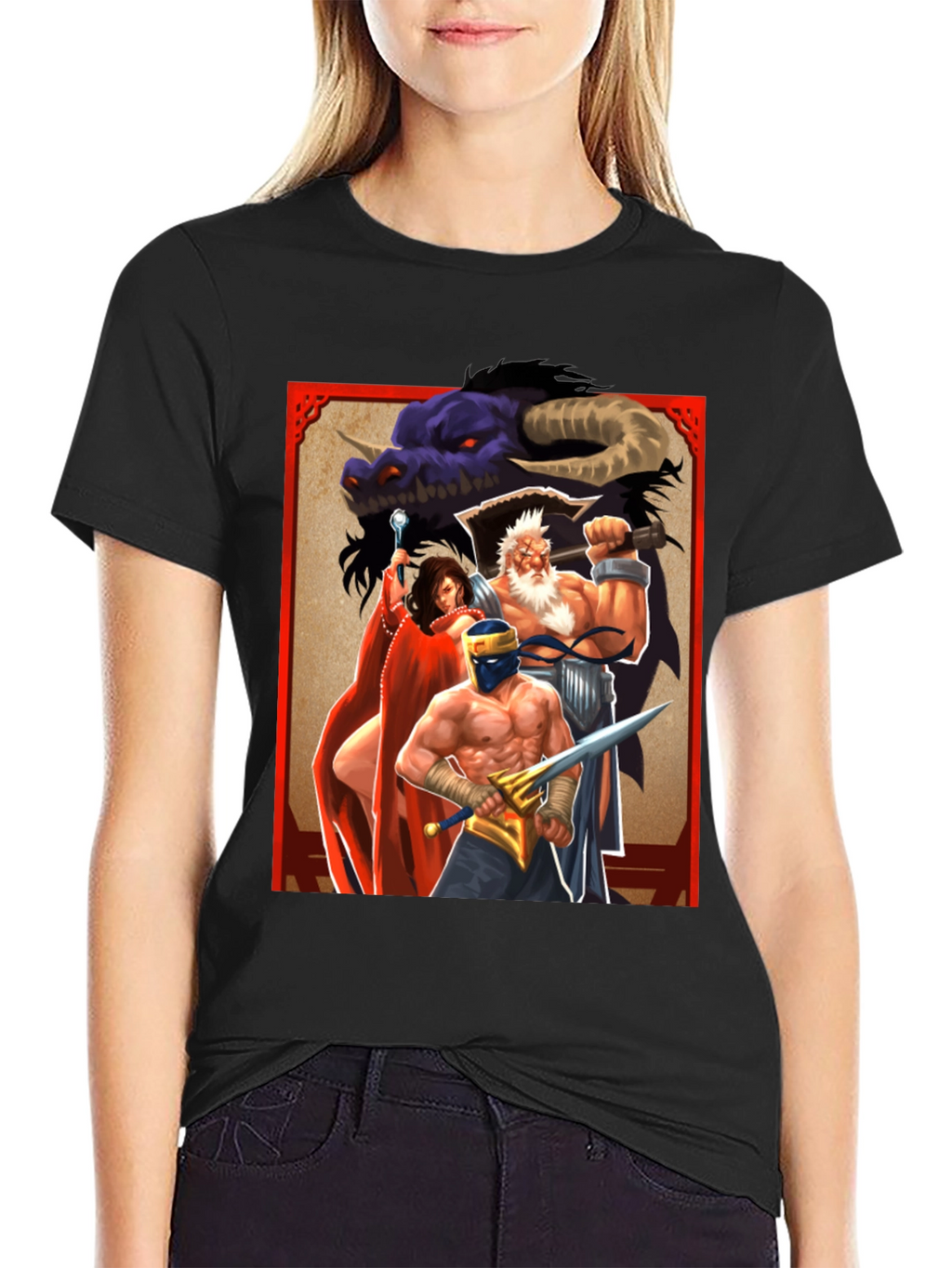 Fantasy Art Graphic Tee - Black Unisex T-Shirt