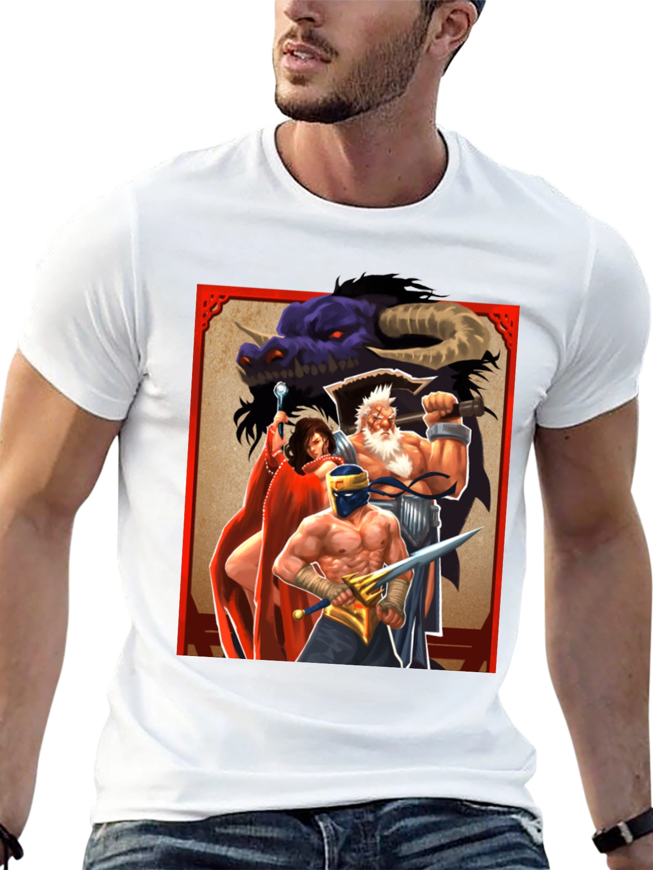 Fantasy Art Graphic Tee - Black Unisex T-Shirt