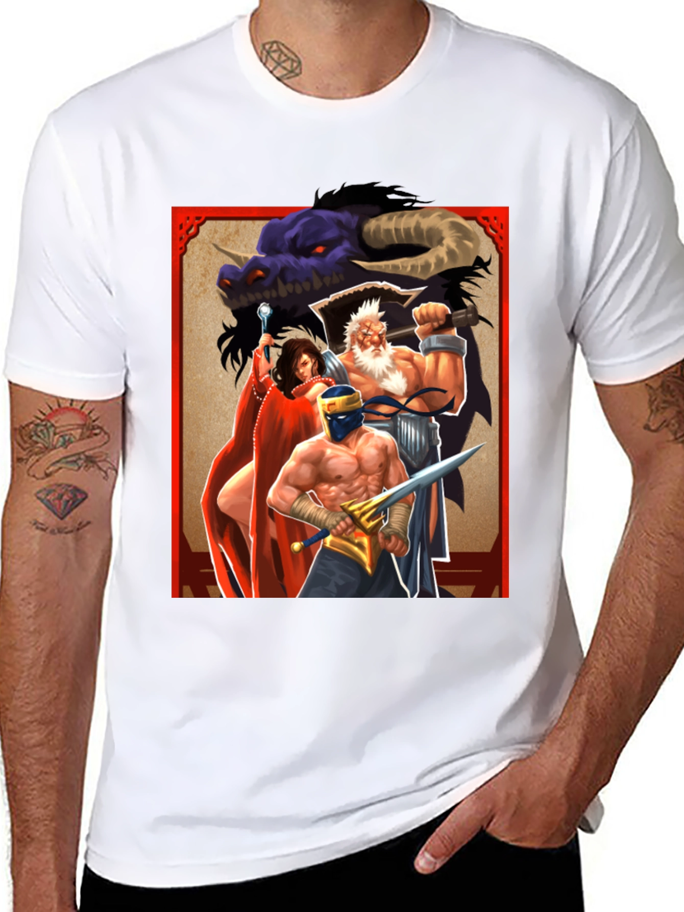 Fantasy Art Graphic Tee - Black Unisex T-Shirt