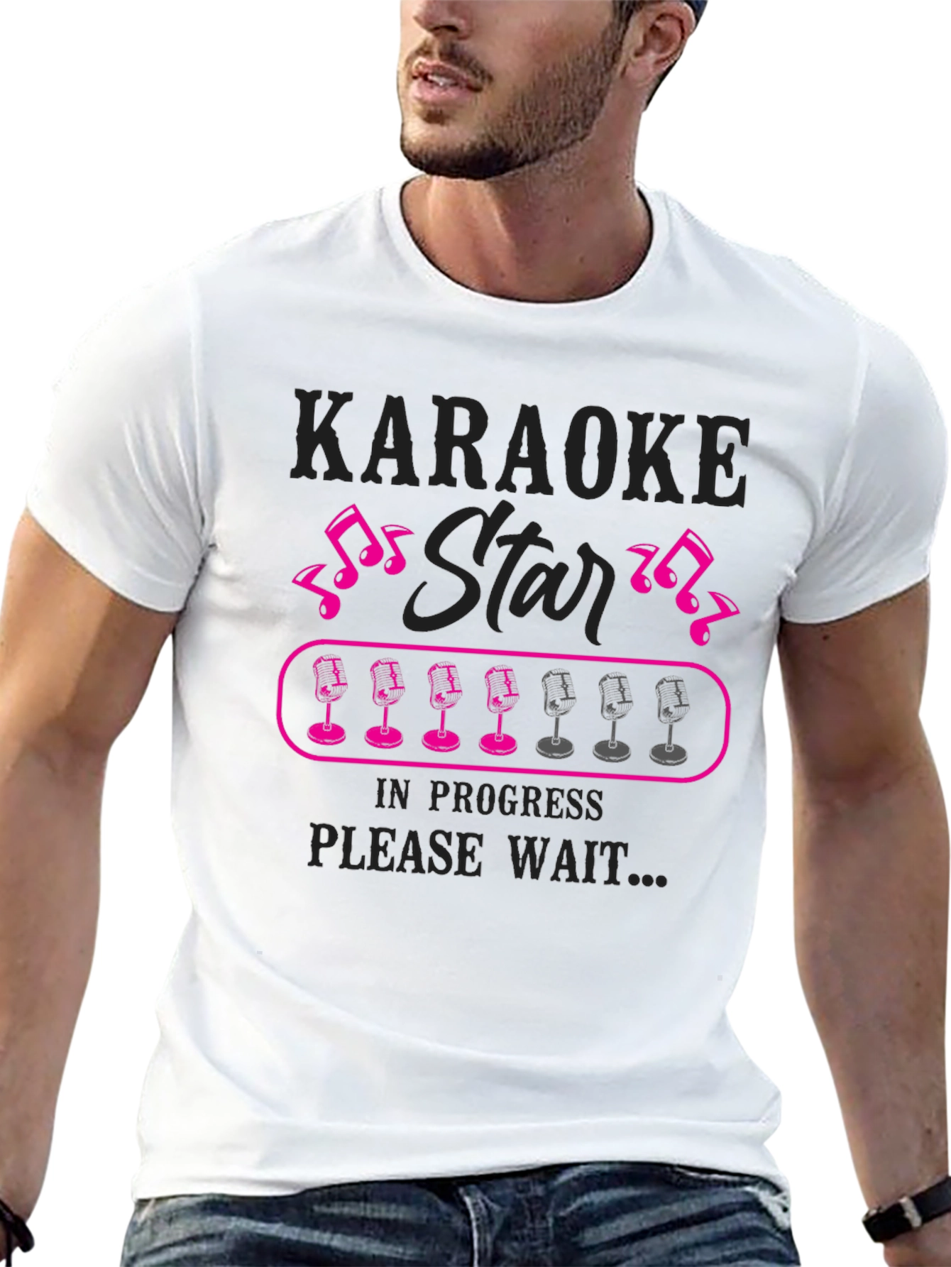 Karaoke Star in Progress Graphic T-Shirt