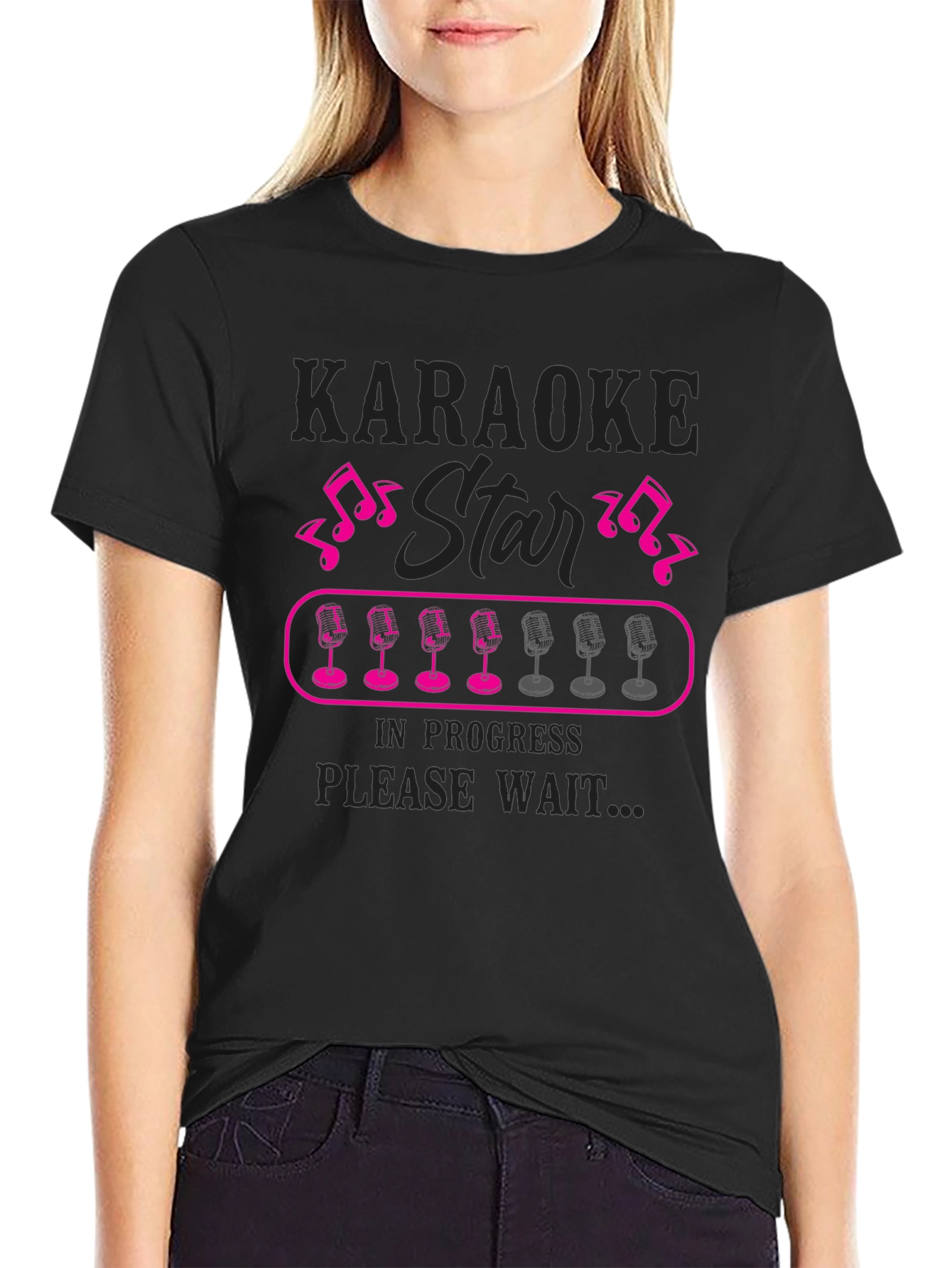 Karaoke Star in Progress Graphic T-Shirt