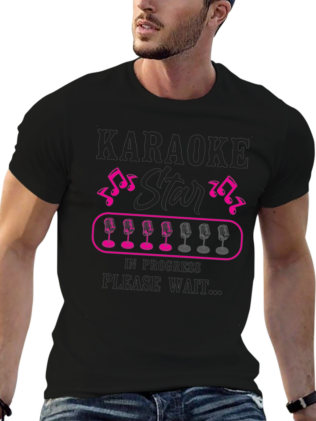 Karaoke Star in Progress Graphic T-Shirt