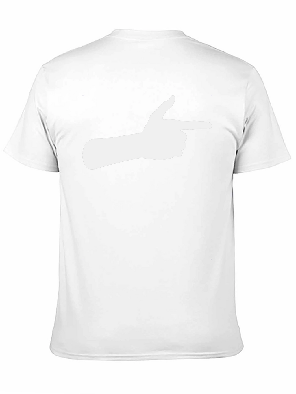 Black T-Shirt with Finger Gun Graphic