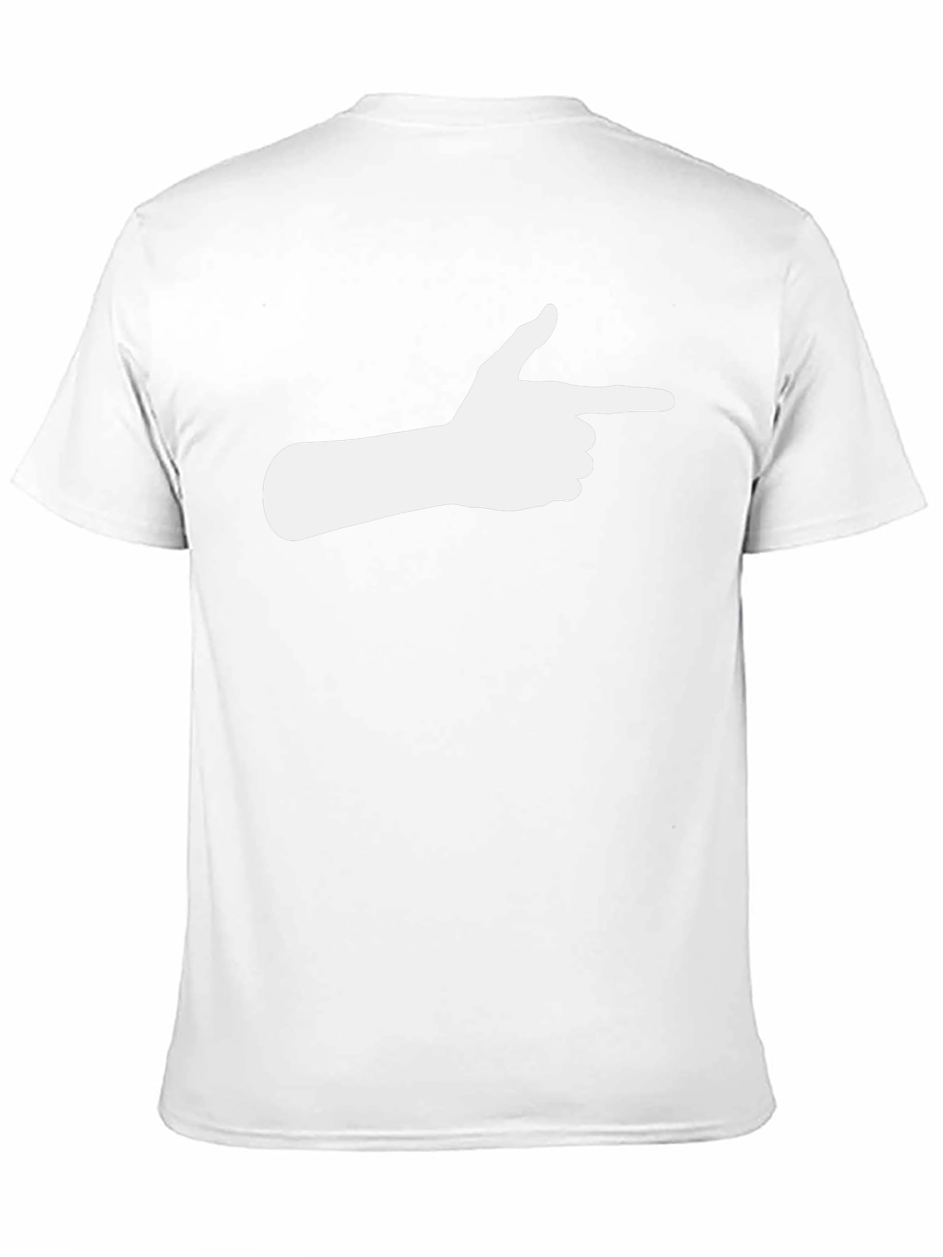 Black T-Shirt with Finger Gun Graphic