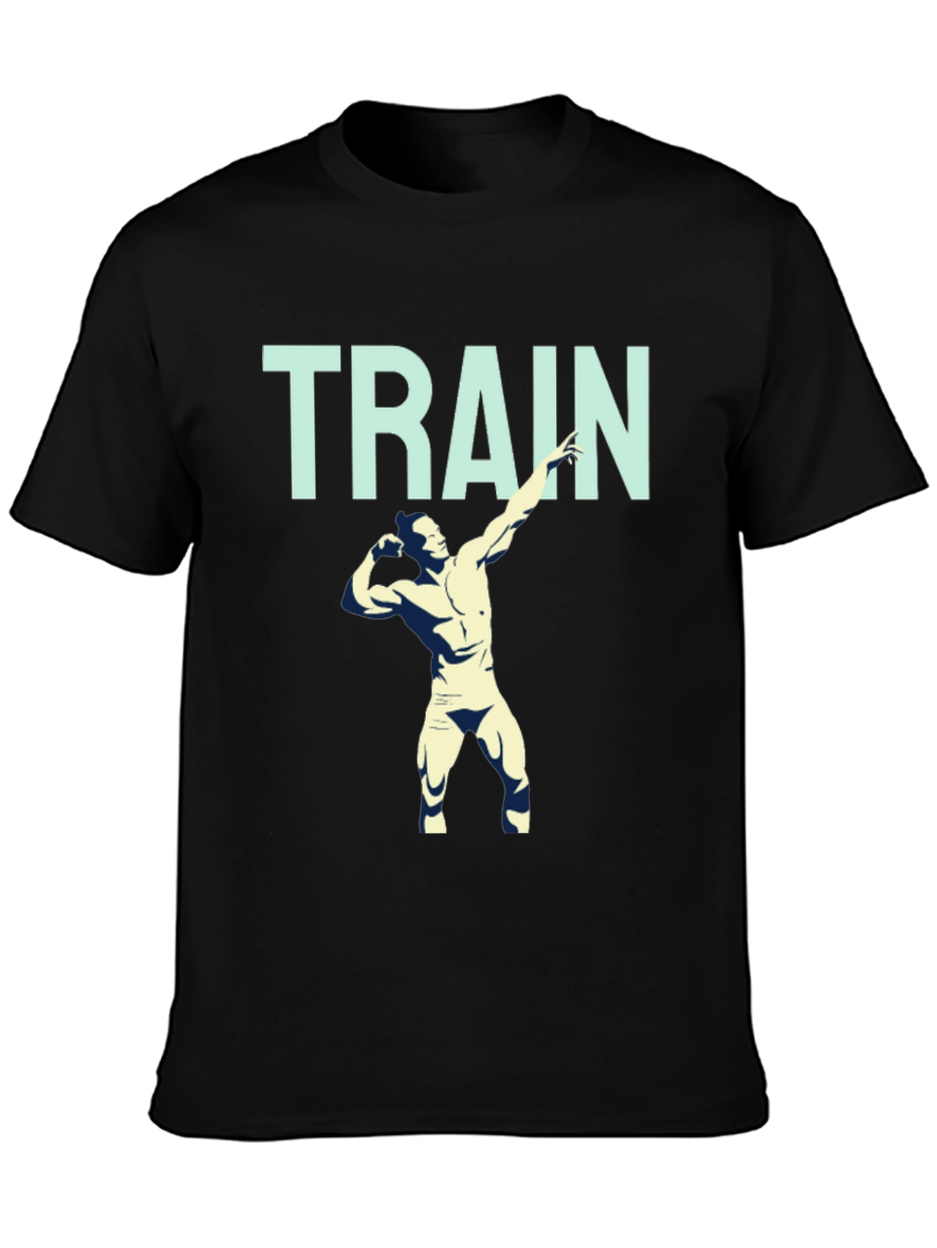 Train Hard Graphic Tee - Mens Fitness Shirt