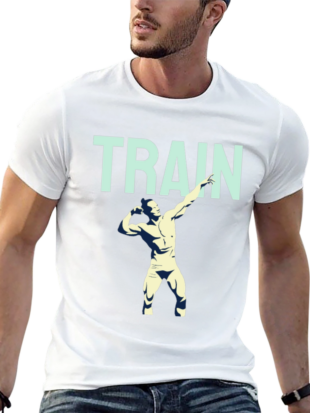Train Hard Graphic Tee - Mens Fitness Shirt