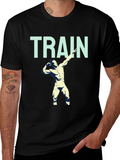 Train Hard Graphic Tee - Mens Fitness Shirt
