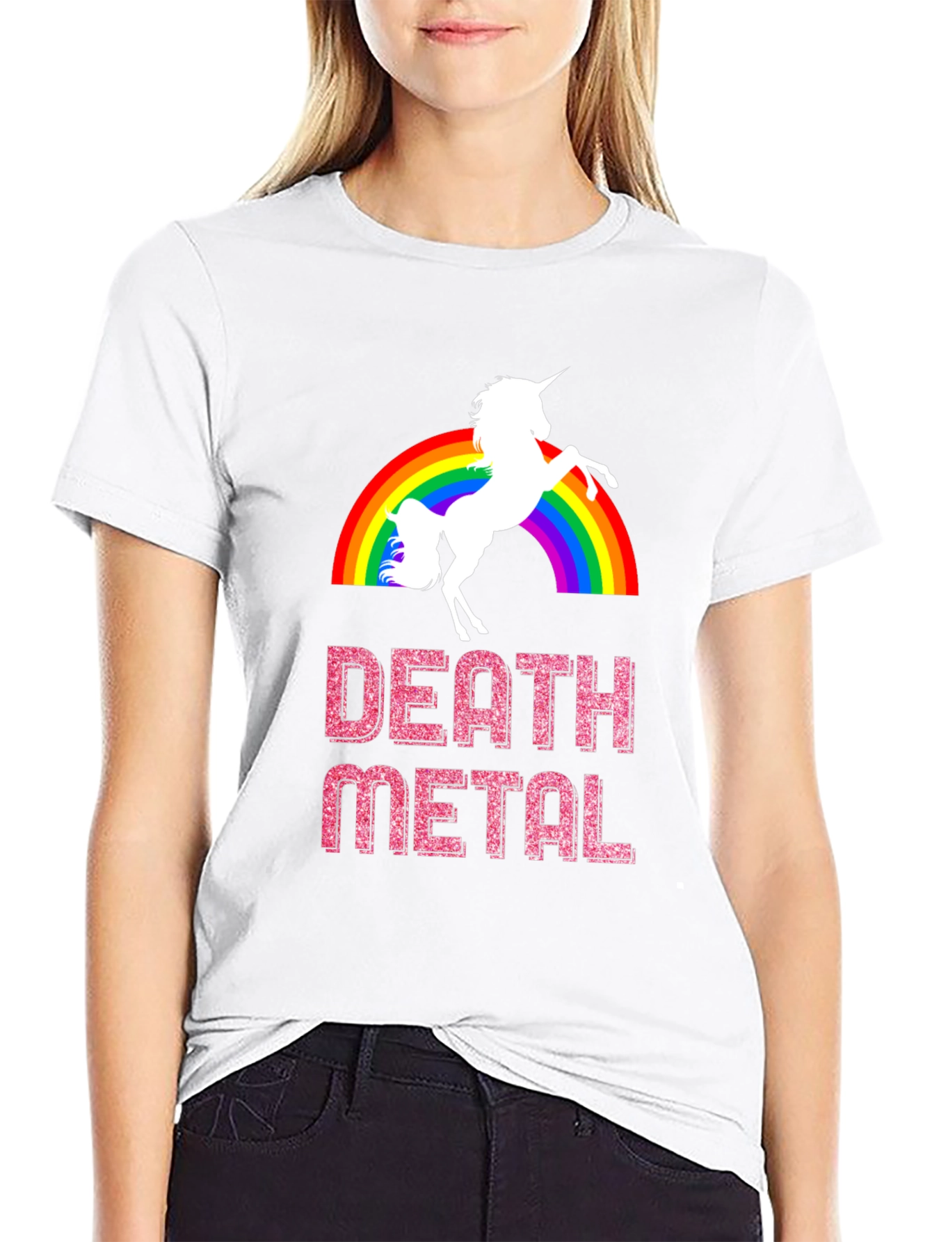 Death Metal Unicorn Rainbow T-Shirt