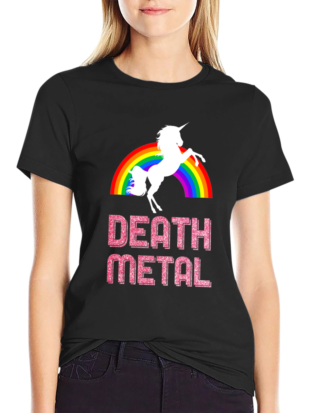 Death Metal Unicorn Rainbow T-Shirt