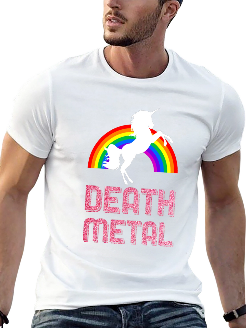 Death Metal Unicorn Rainbow T-Shirt