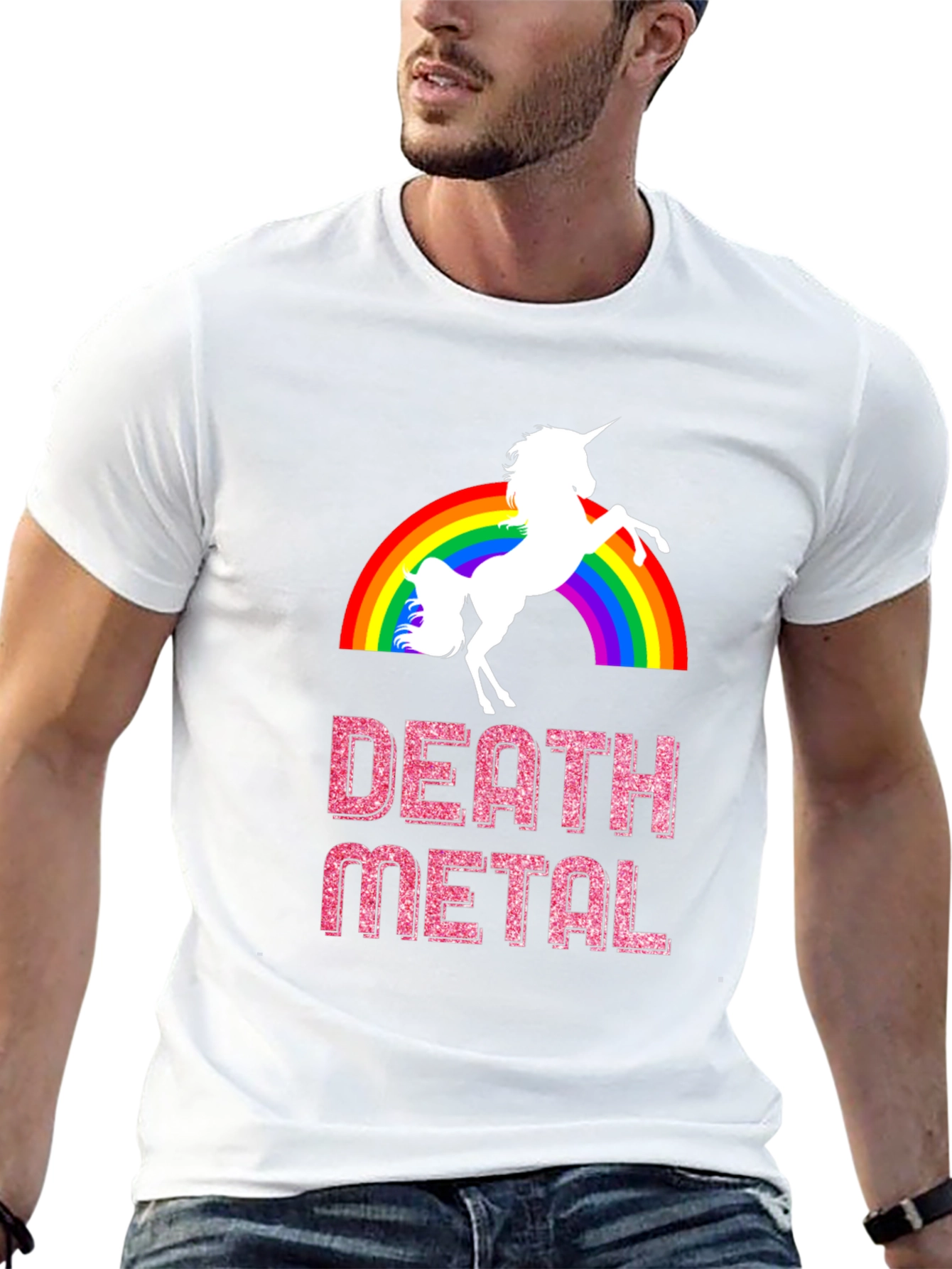 Death Metal Unicorn Rainbow T-Shirt