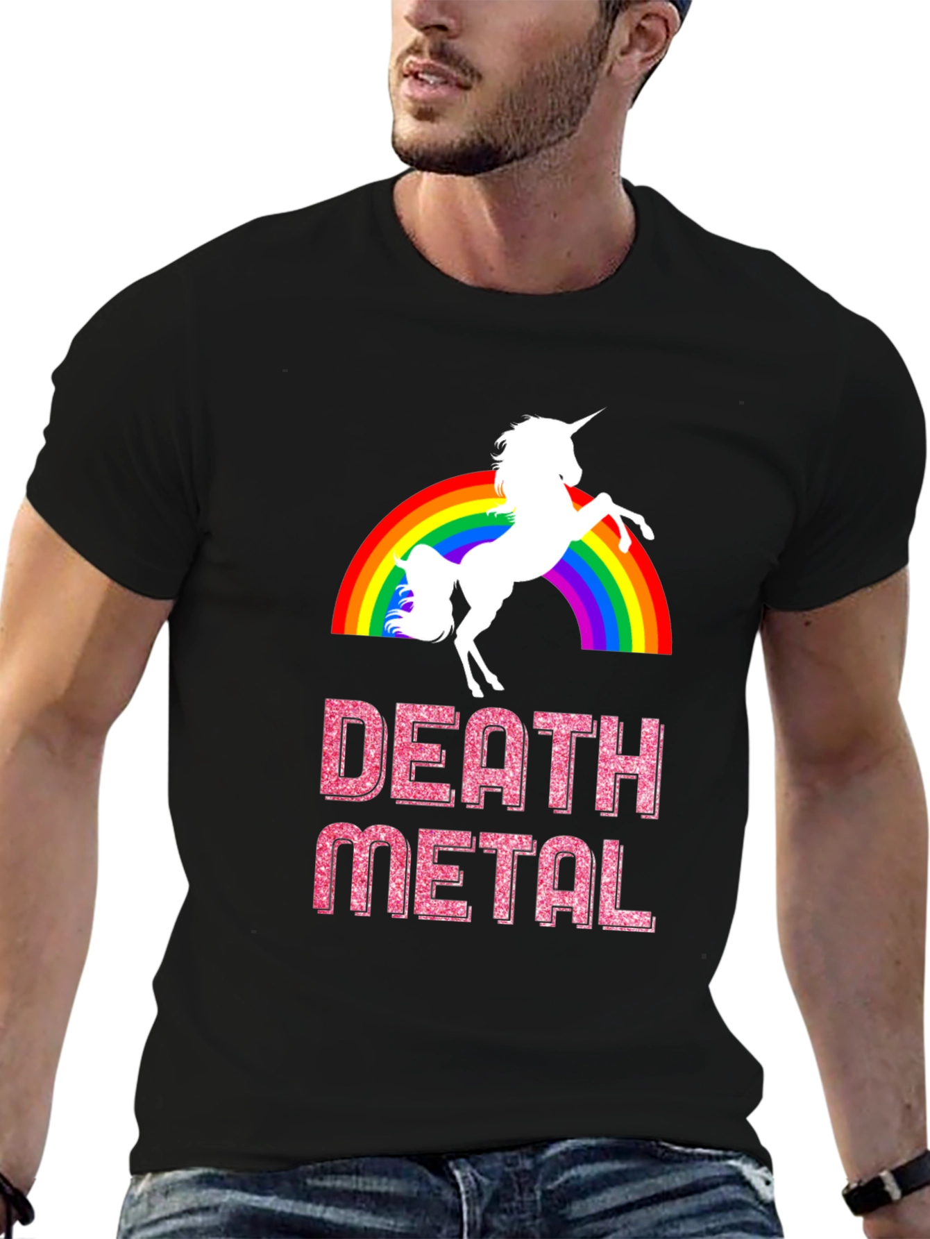 Death Metal Unicorn Rainbow T-Shirt