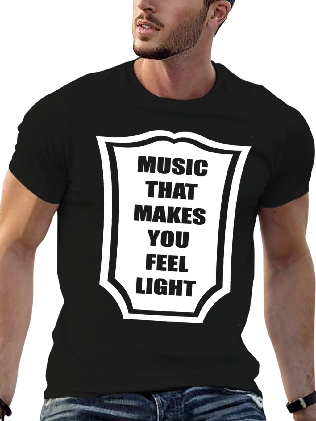 Music Makes You Feel Light Graphic T-Shirt