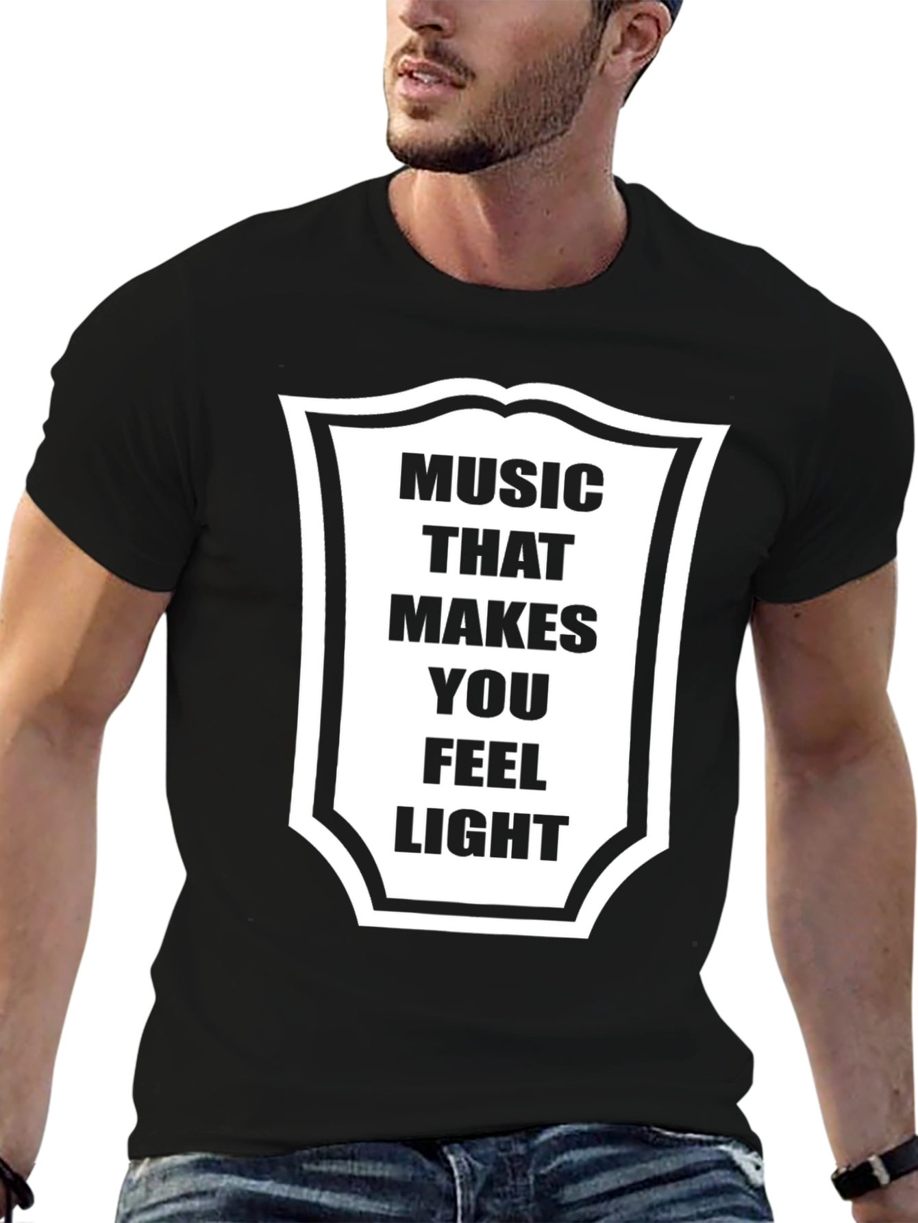 Music Makes You Feel Light Graphic T-Shirt