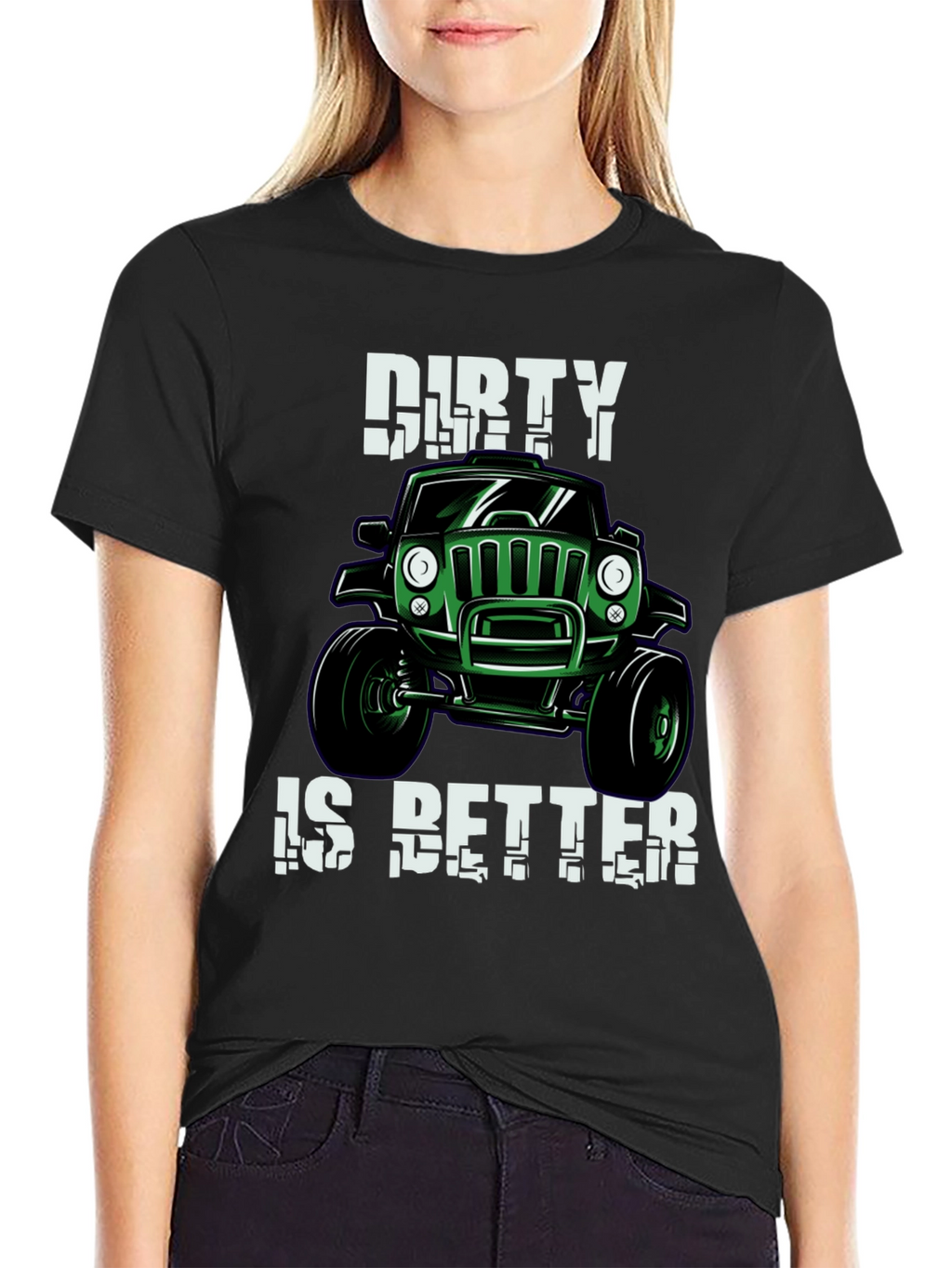 Dirty is Better Green Jeep T-Shirt
