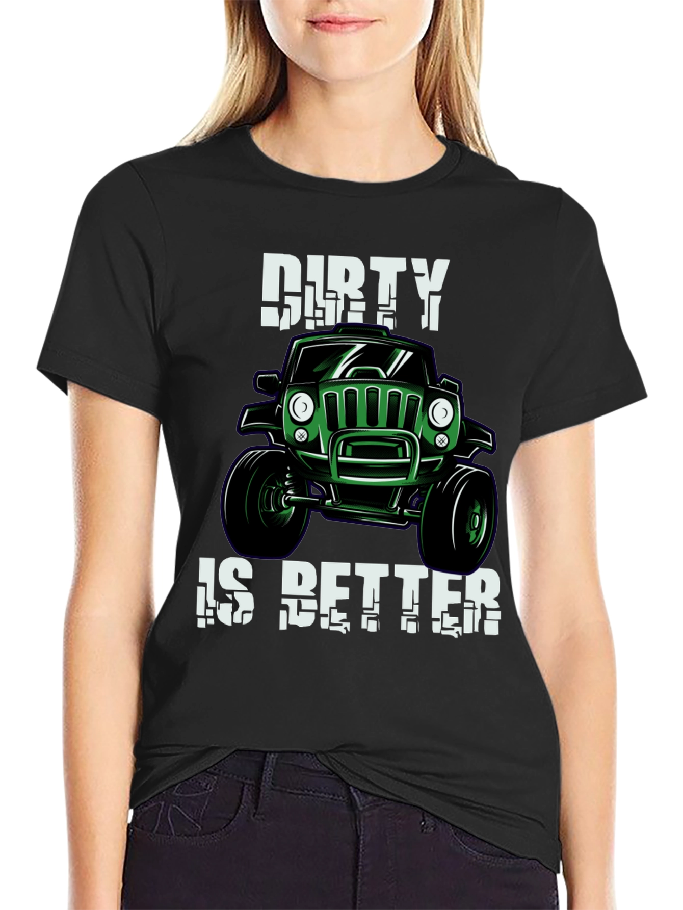 Dirty is Better Green Jeep T-Shirt