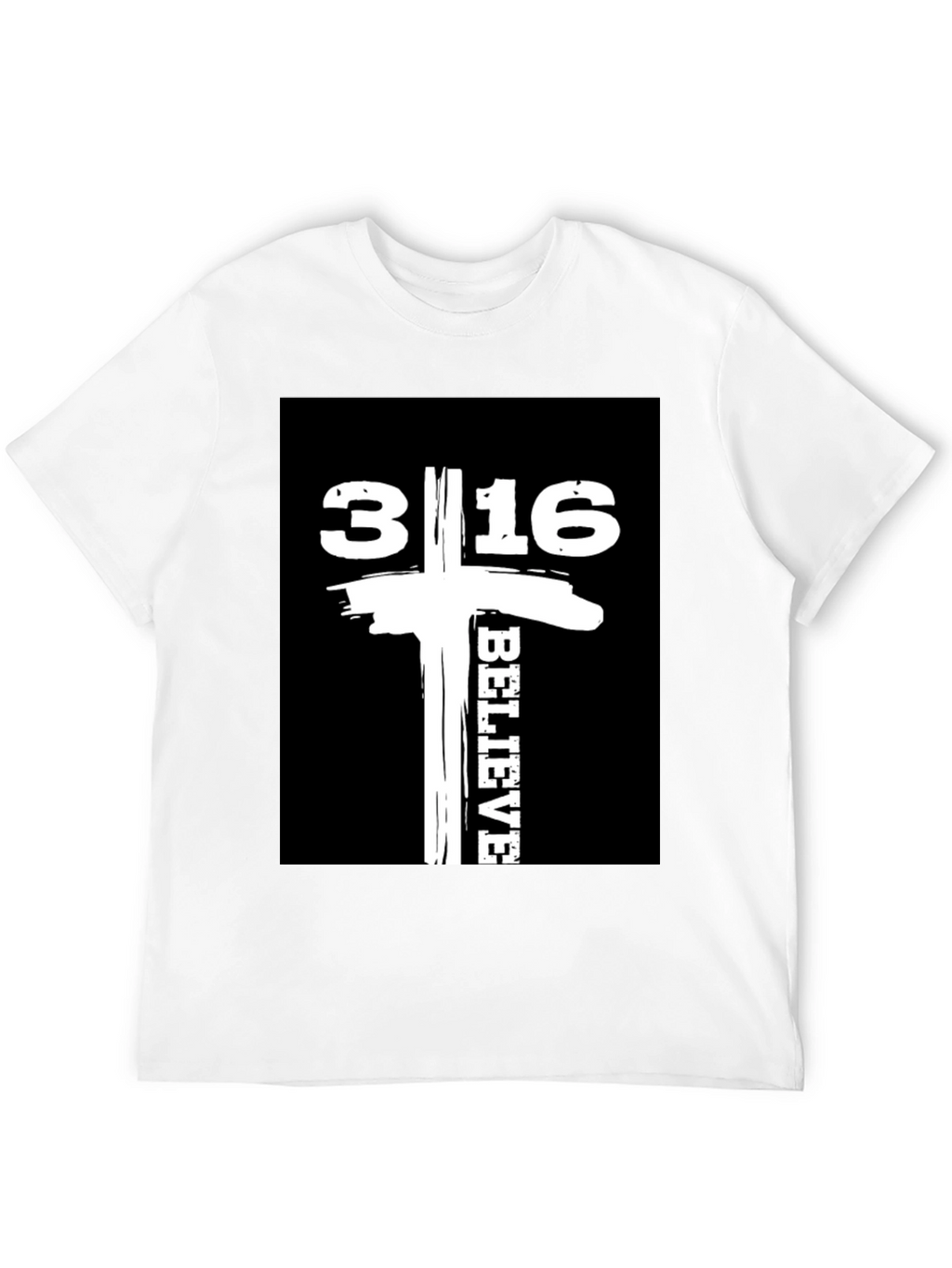 Believe 3:16 Graphic Tee - Black Cotton