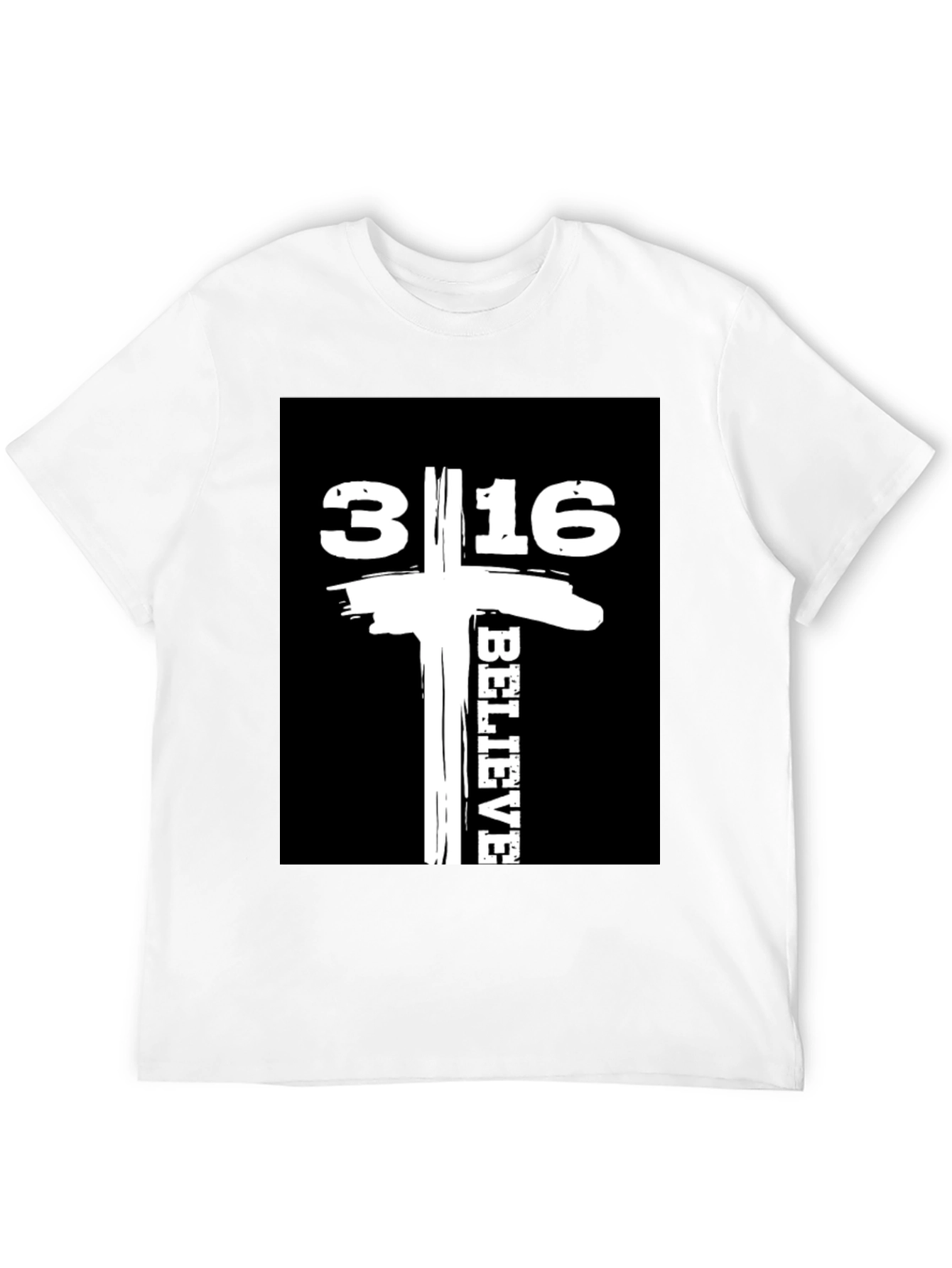 Believe 3:16 Graphic Tee - Black Cotton