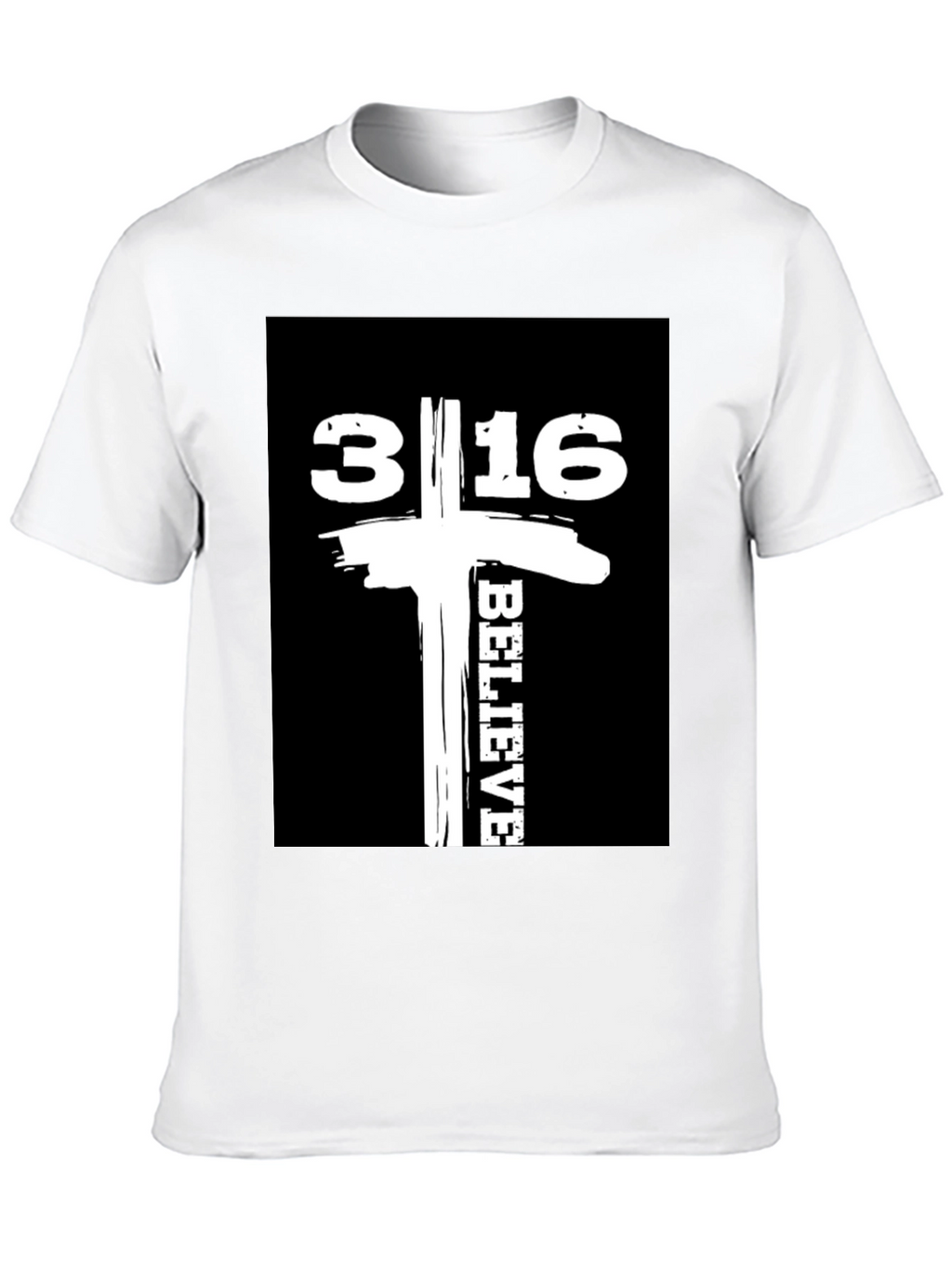 Believe 3:16 Graphic Tee - Black Cotton