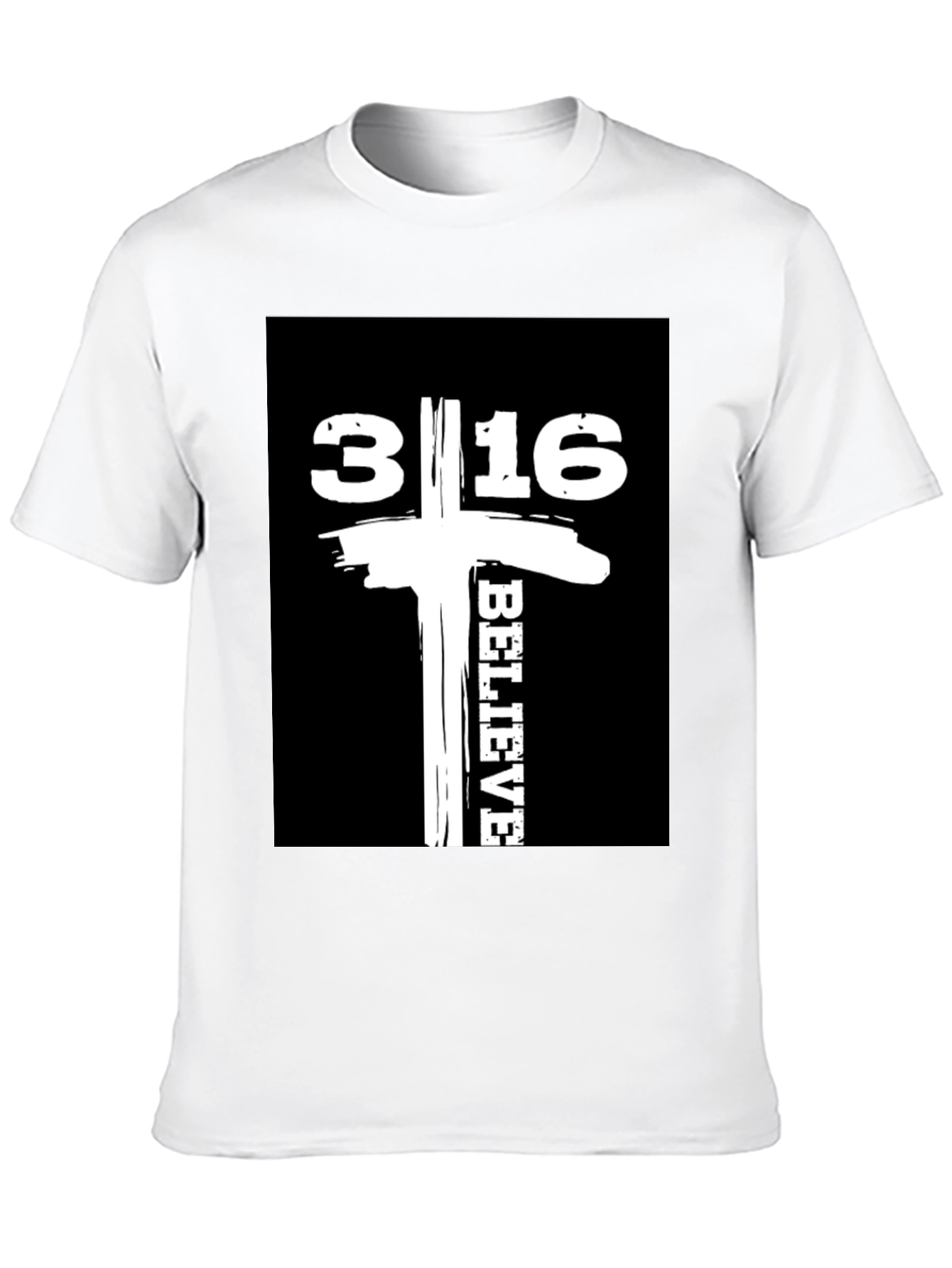 Believe 3:16 Graphic Tee - Black Cotton