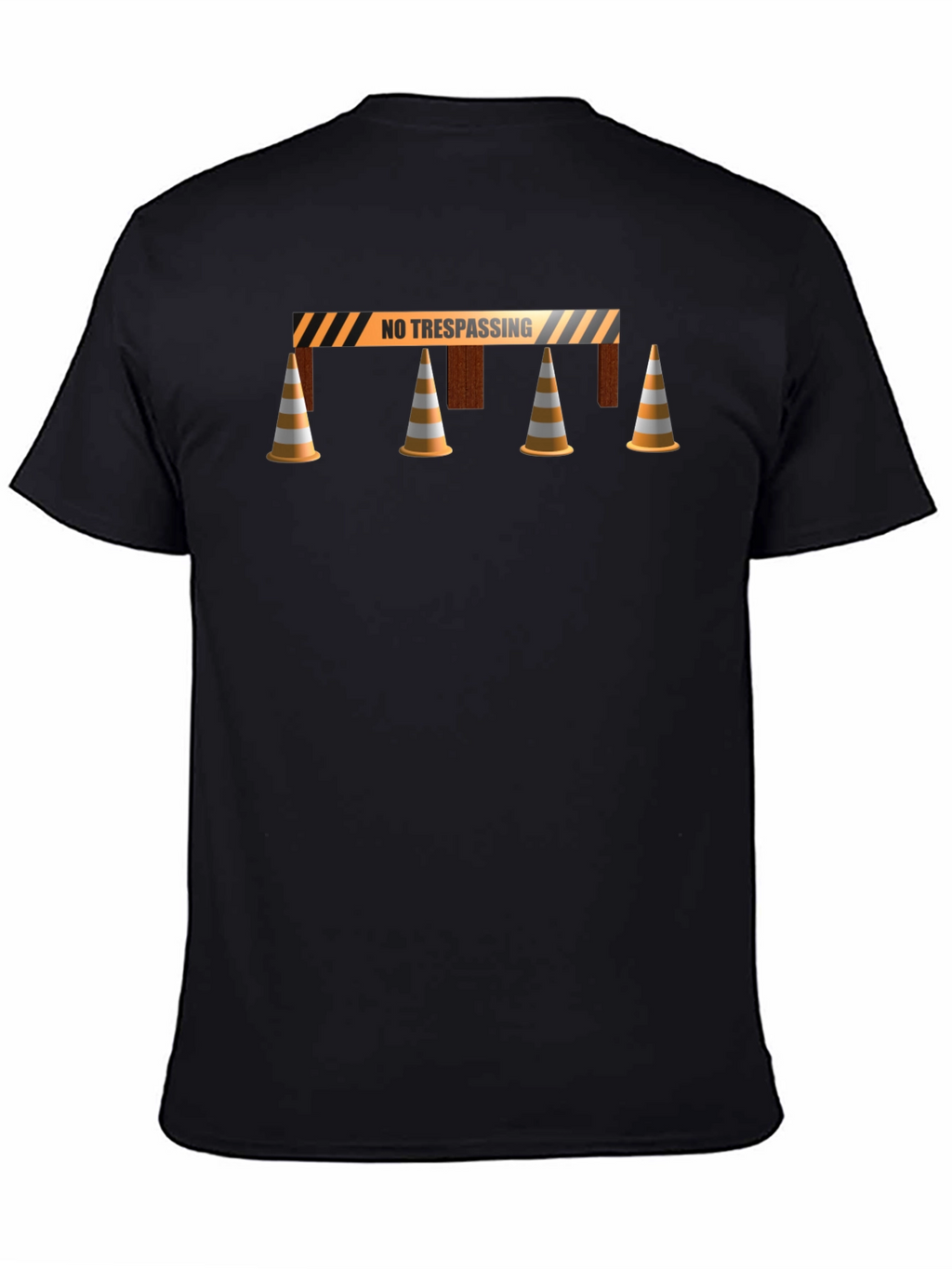 No Trespassing Tee - Barrier & Cones Graphic