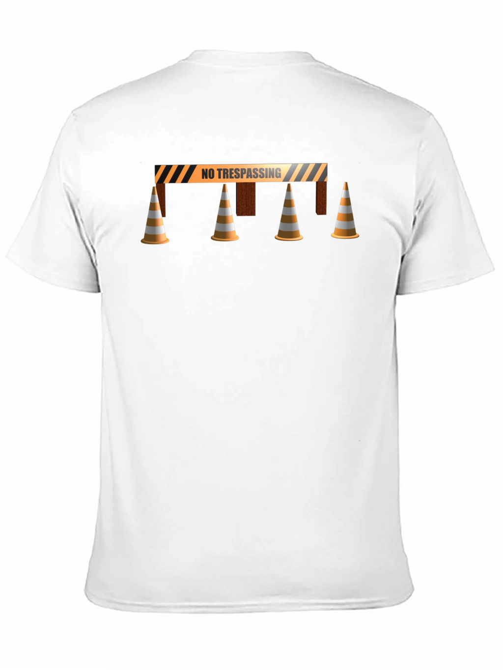 No Trespassing Tee - Barrier & Cones Graphic